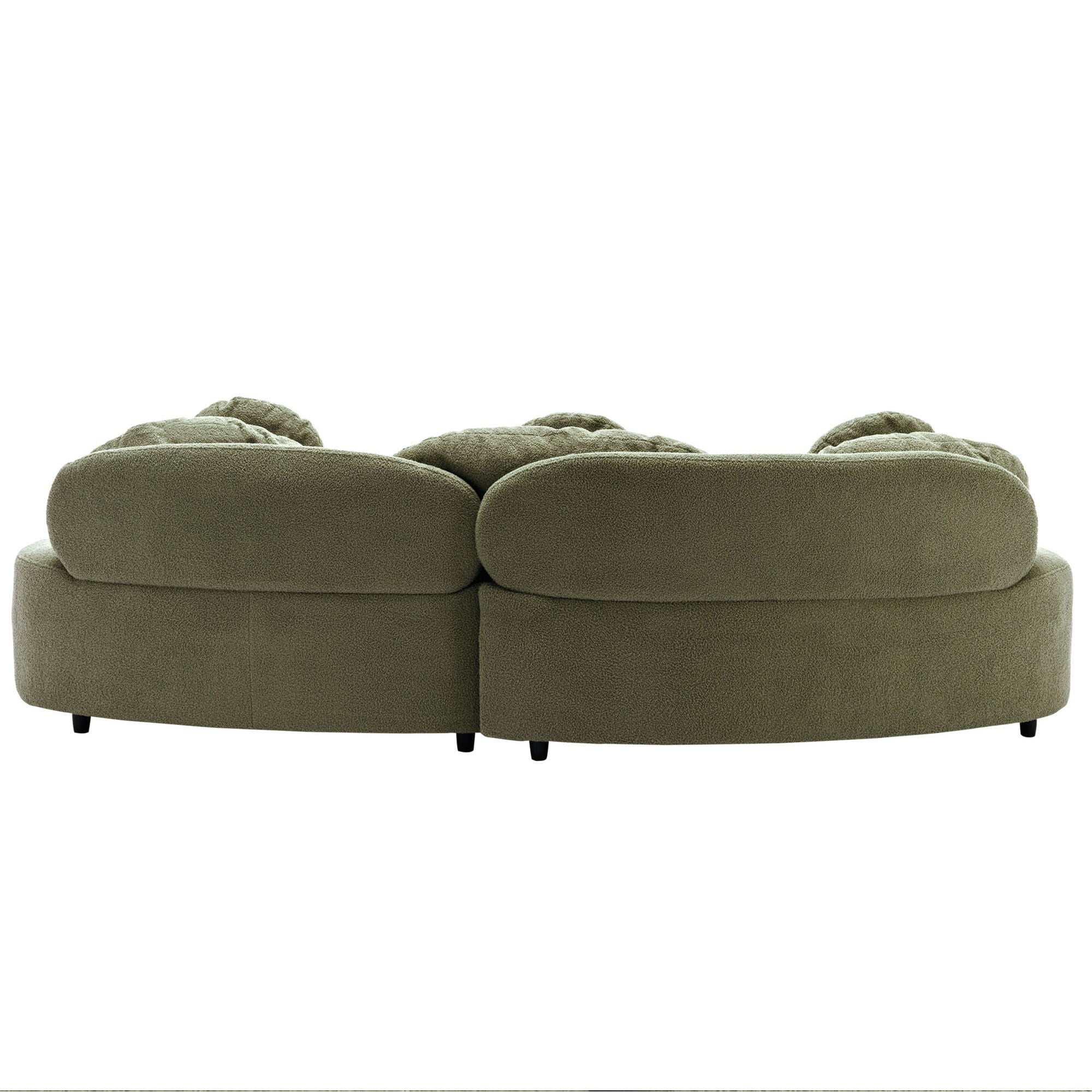 Modern Living Room Sofa Lamb Velvet Upholstered For Home