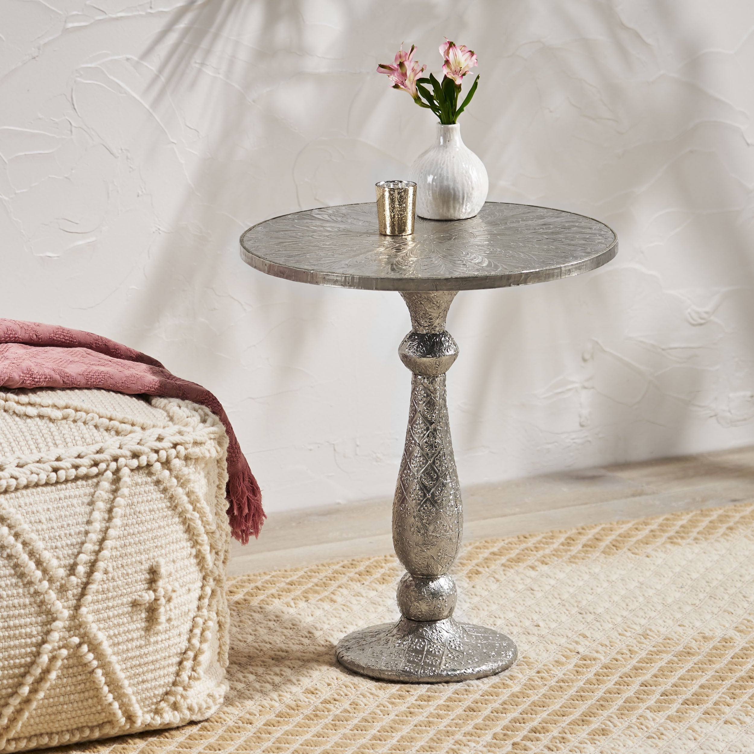 WOODEN-AND--WHITE-METAL-FITTED-TABLE-Coffee-Tables-and-End-Tables