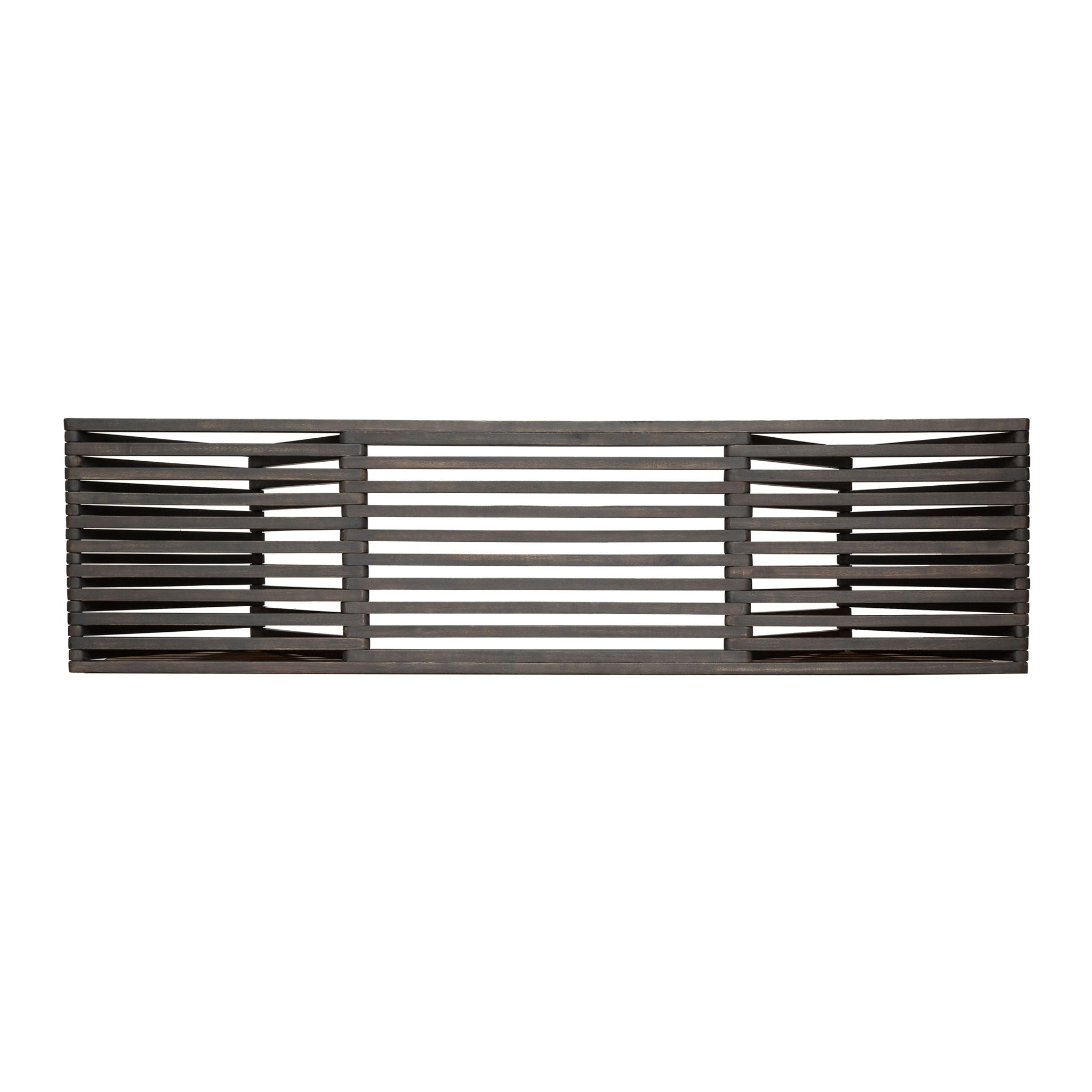 Gloaming - Outdoor Bench With Slat Design And Triangular Base