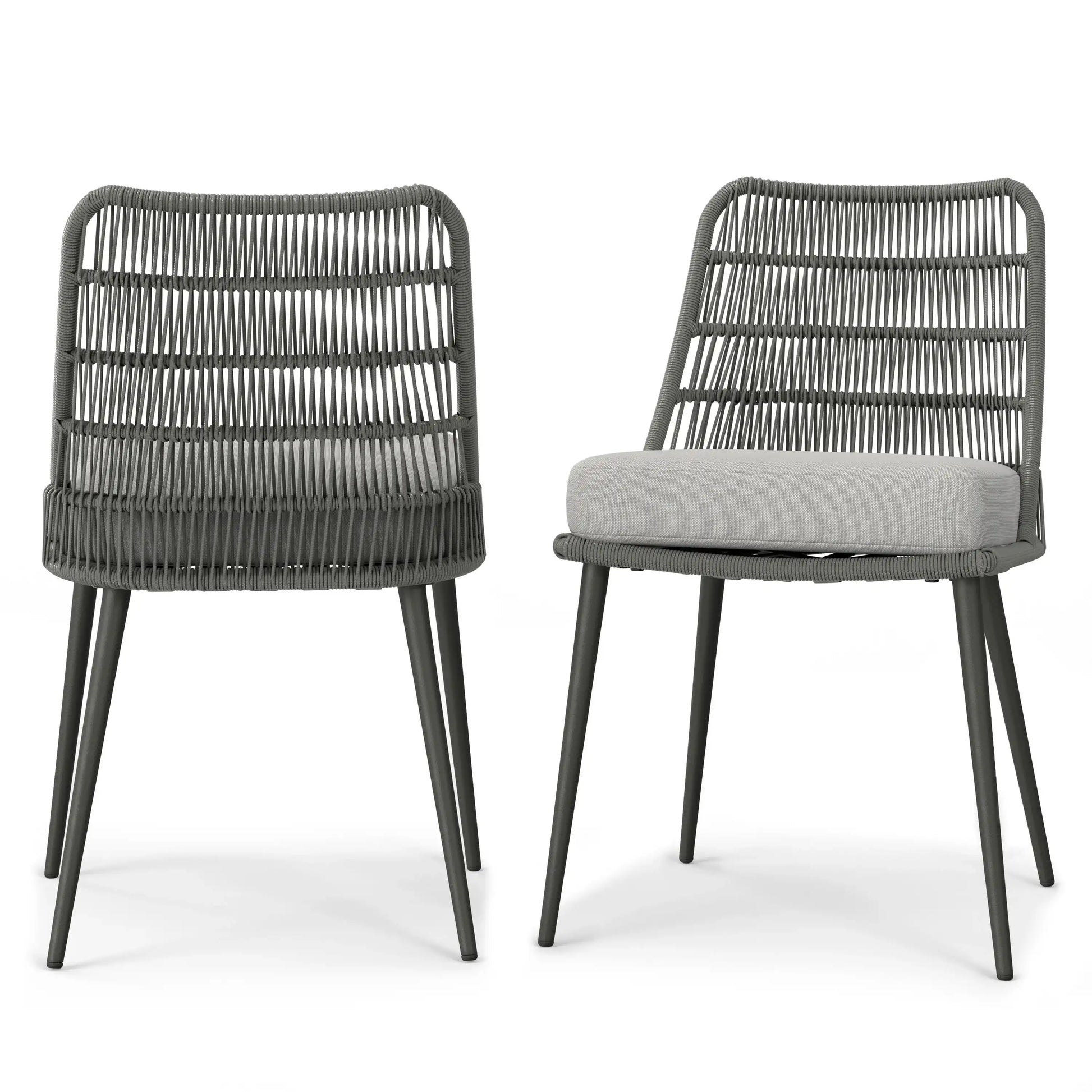 Beachside - Outdoor Dining Chair (Set of 2) - Gray - Best Buy Furniture