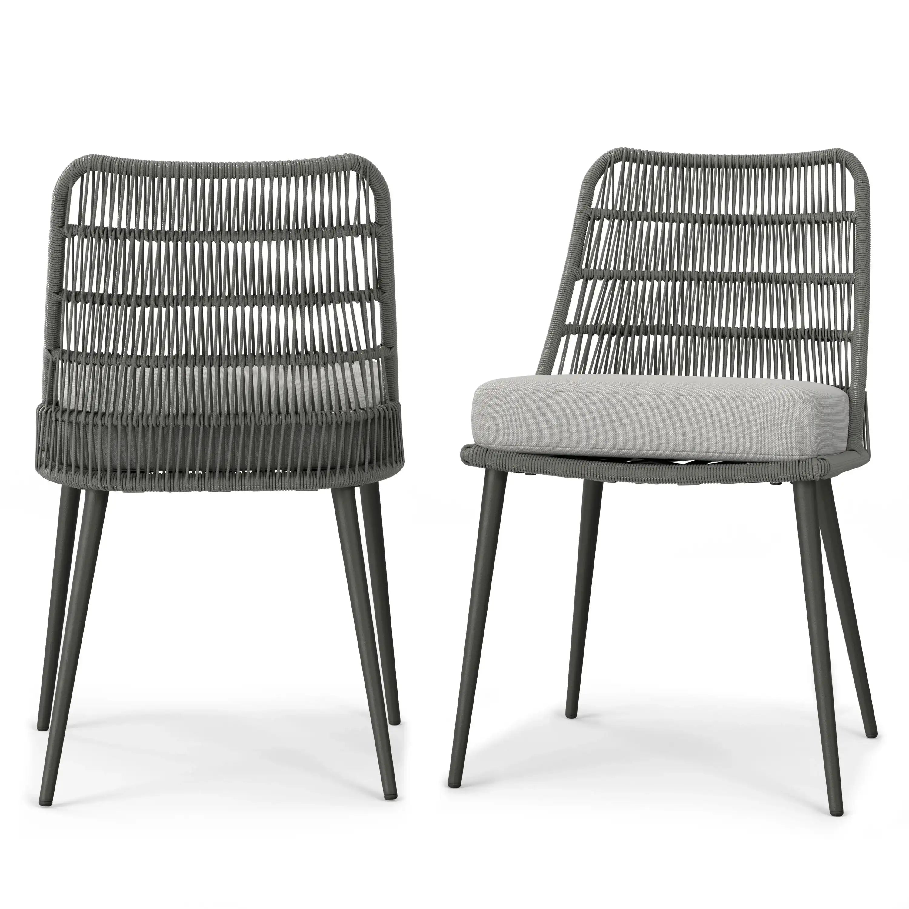 Beachside - Outdoor Dining Chair (Set of 2) - Gray - Best Buy Furniture