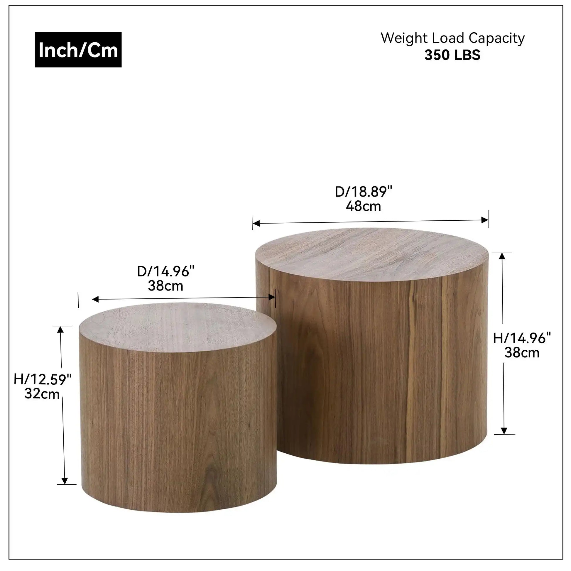 MDF with ash/oak/walnut veneer sidetable/coffee table/end table/ottoman(walnut) - Best Buy Furniture