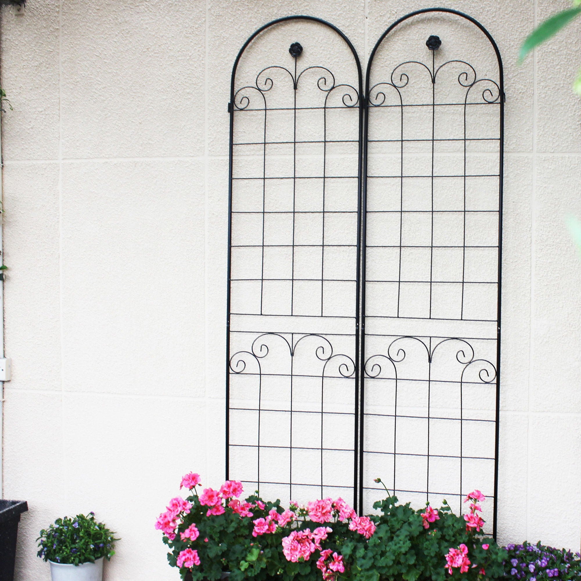 Metal Garden Trellis For Climbing Plants Outdoor Rustproof Plant Support Rose Trellis Netting Trellis