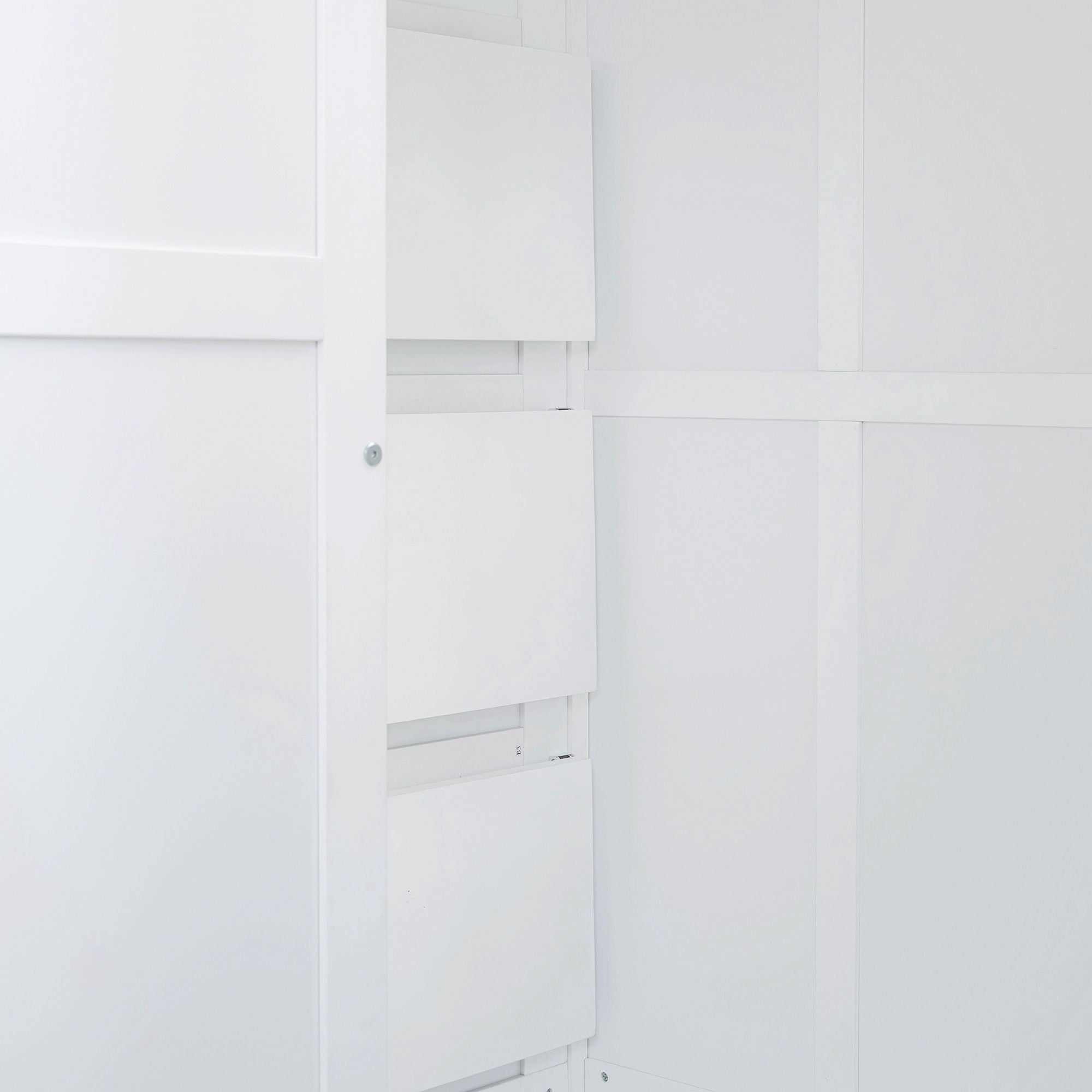 Loft Bed With Wardrobe, Desk And Shelves