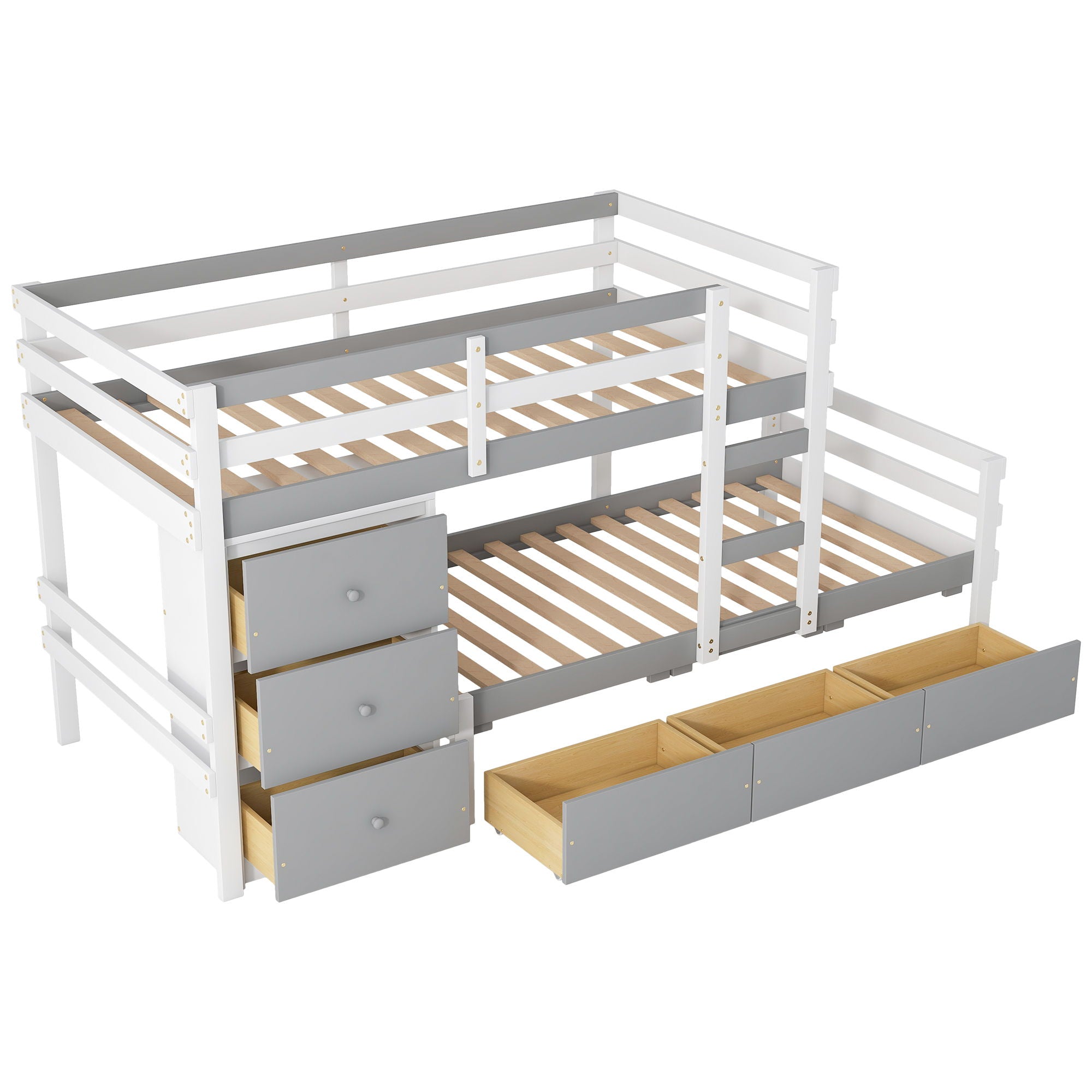 Loft Bunk Bed With Drawers And Ladder