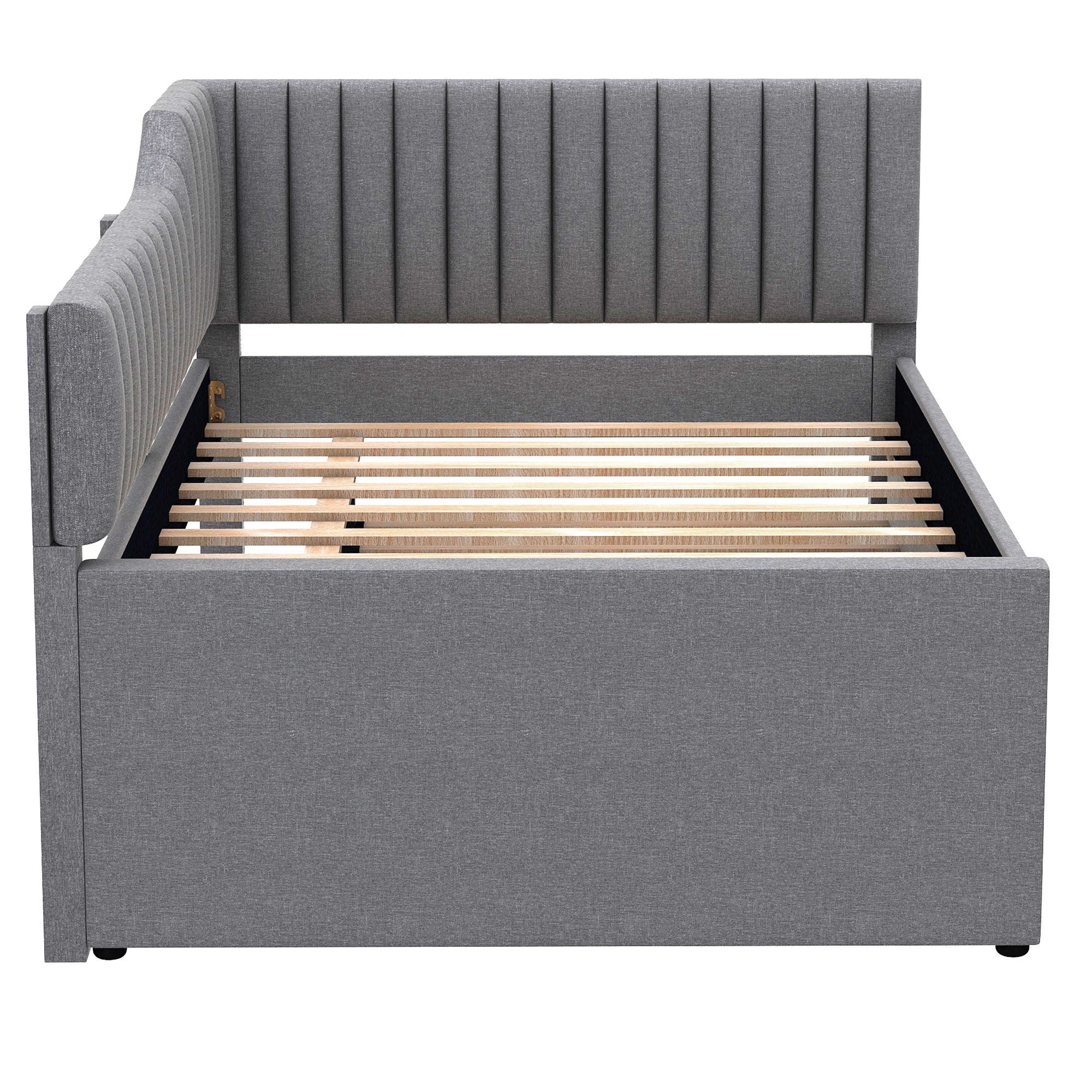 Upholstered Daybed With Trundle And 3 Drawers