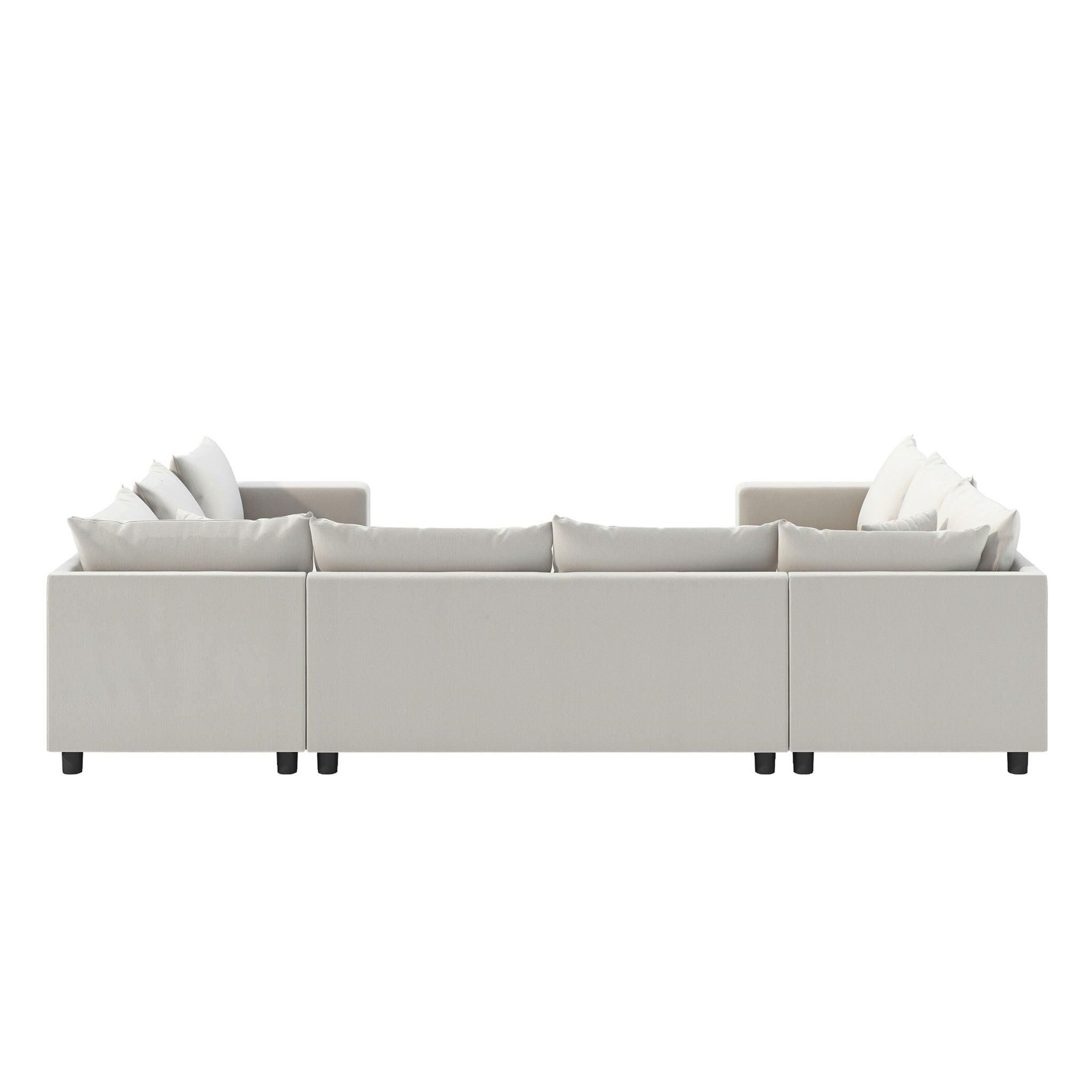 Modular Sectional Reversible U Shaped Couch Set, Free Combination Minimalist Style, Oversized 8 Seat Convertible Sofa - Best Buy Furniture