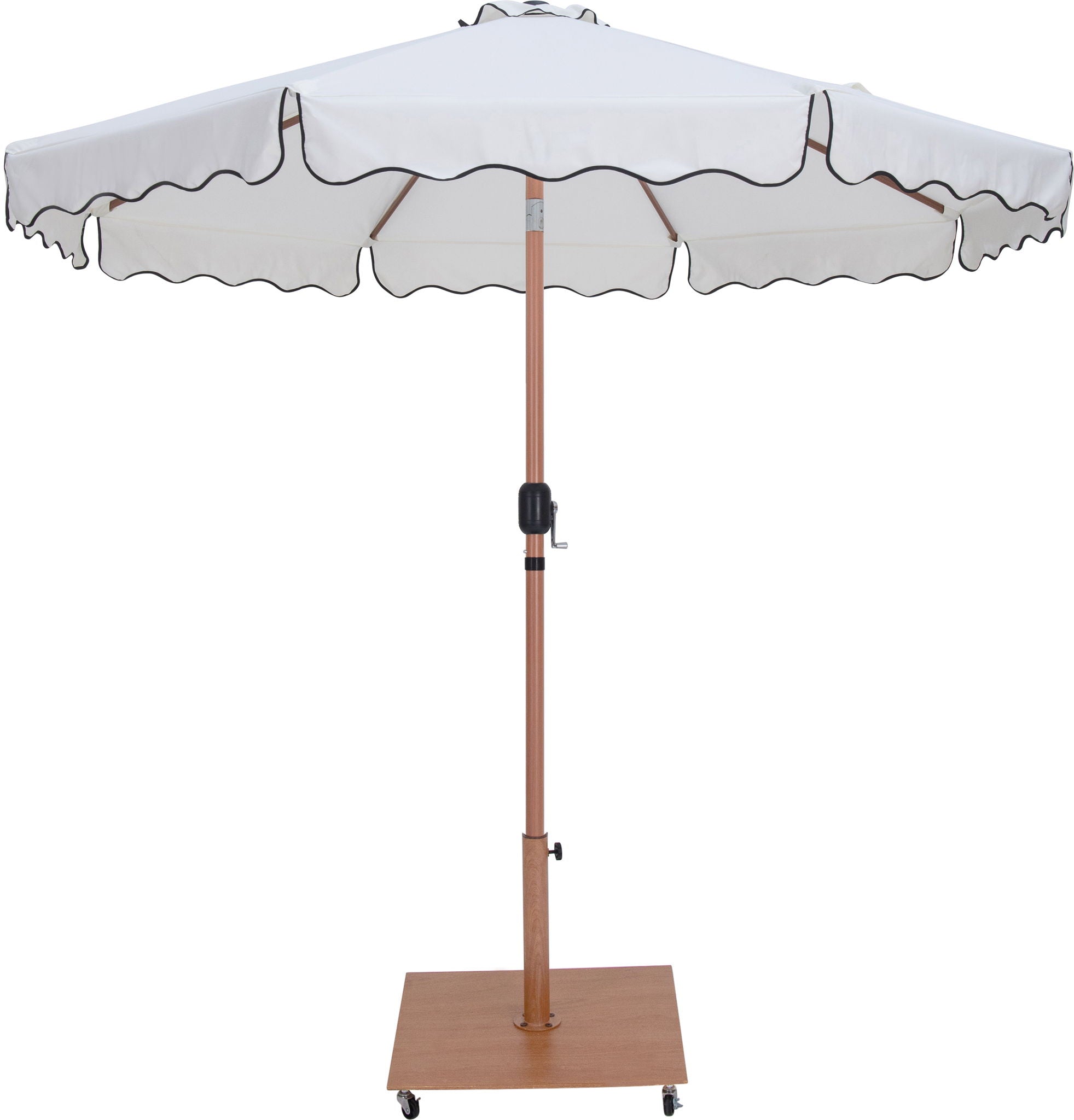 Amalfi - Aluminum Patio Umbrella - Light Brown Base / Light Brown Pole