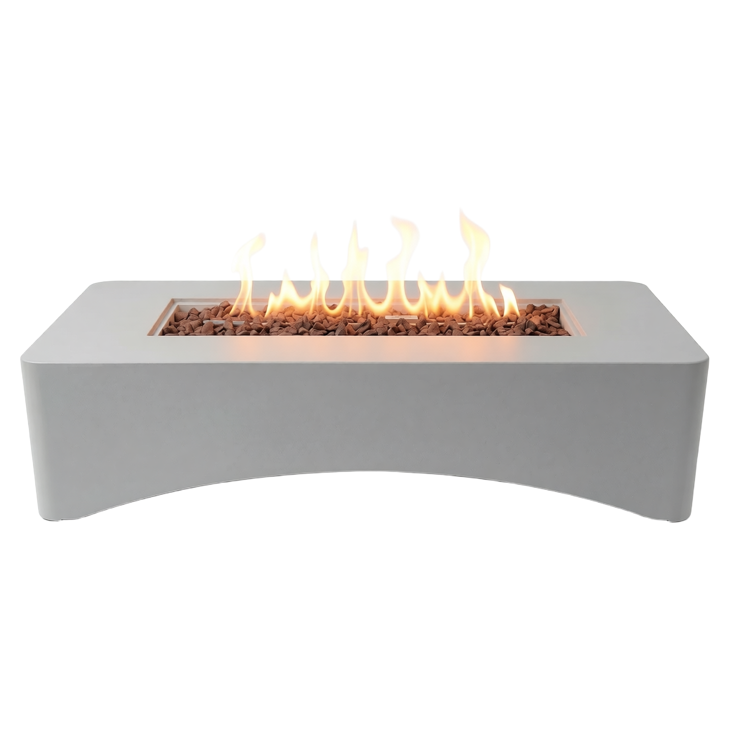 56' Propane Fire Pit Table - Rectangular Outdoor Gas Fire Pit