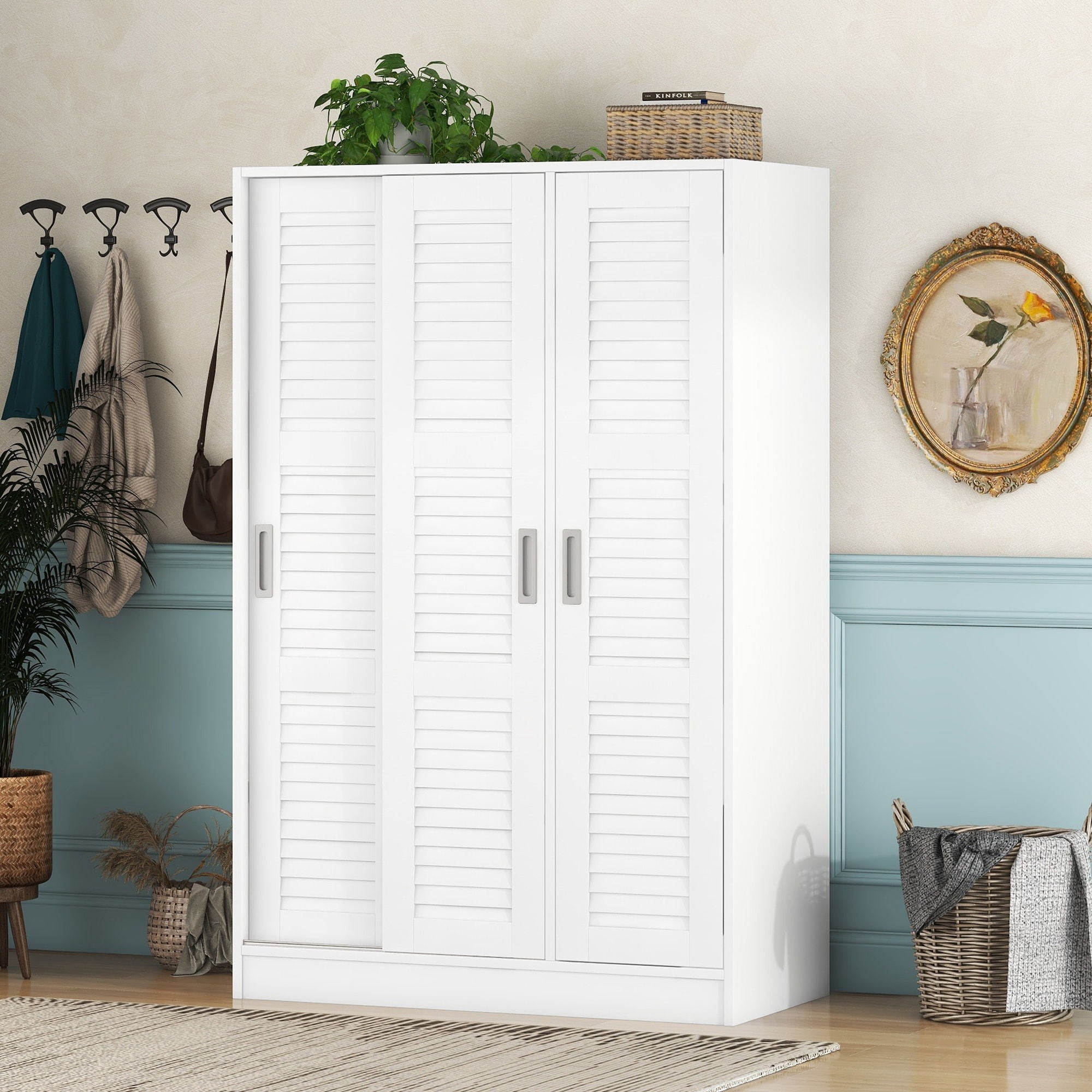 3 Door Shutter Wardrobe & Shelves