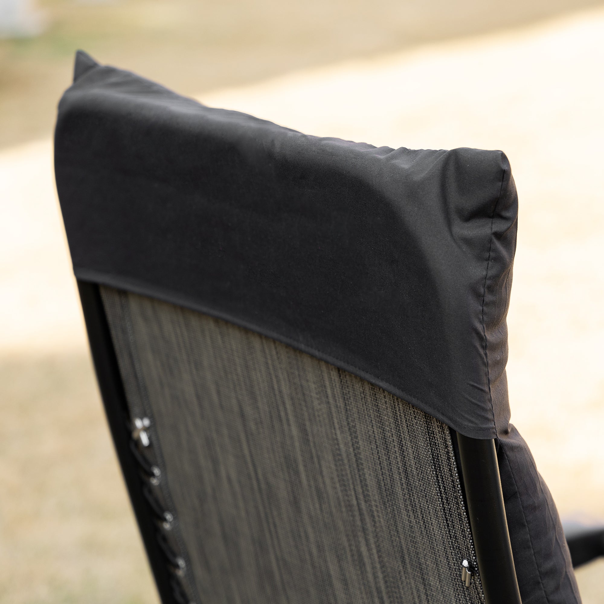 Zero gravity chair, reclining lounge chair with padded cushion -  Side Tray Black
