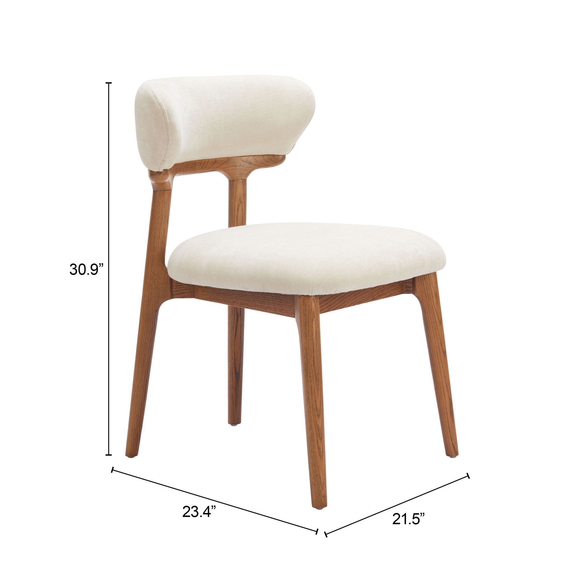 Cedar - Dining Chair (Set of 2) - White & Walnut