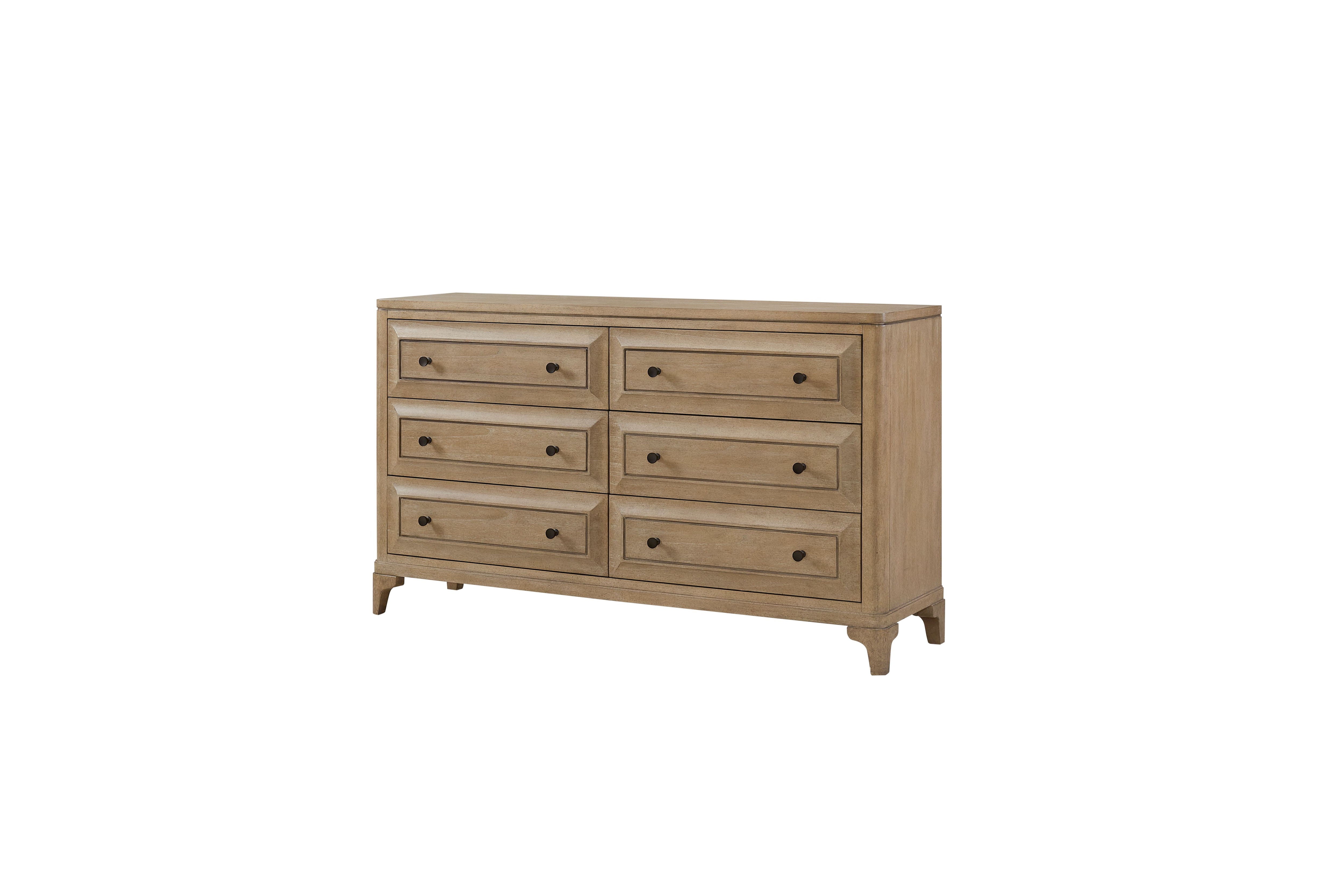 Modern 6 Drawer Dresser - Sand - Best Buy Furniture