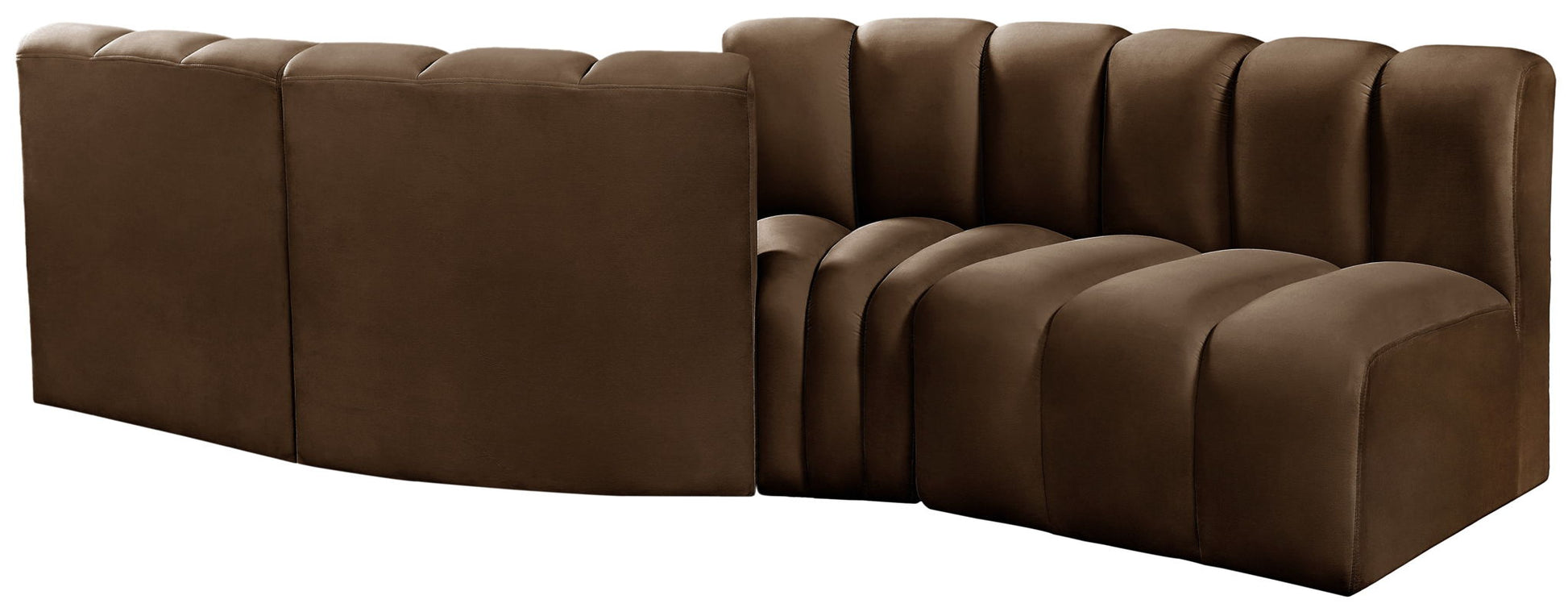 Arc - Velvet 4 Piece Sofa - Best Buy Furniture