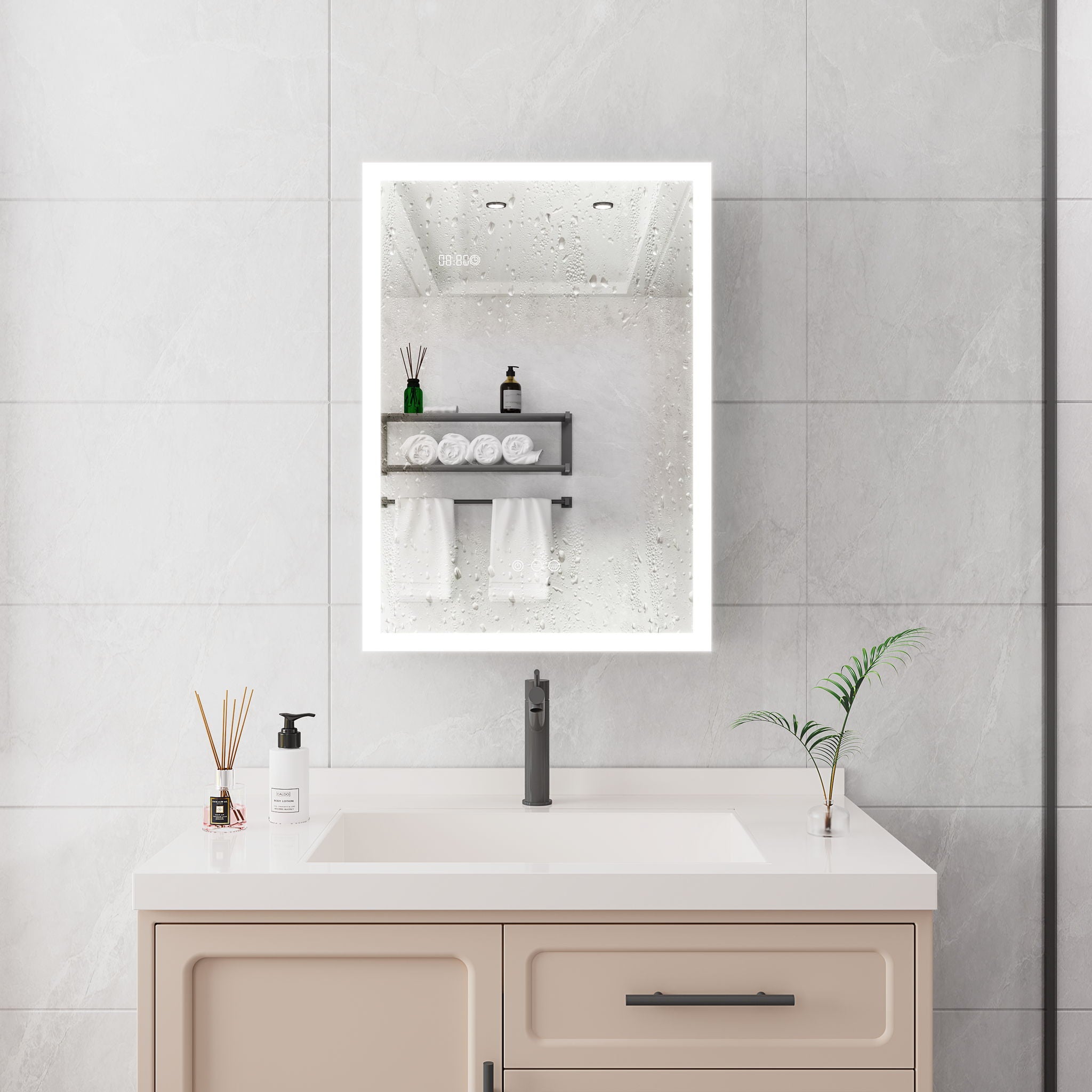 Bathroom Medicine Cabinet With Lights, LED Medicine Cabinet With Mirror, Lighted Medicine Cabinet With Defogger