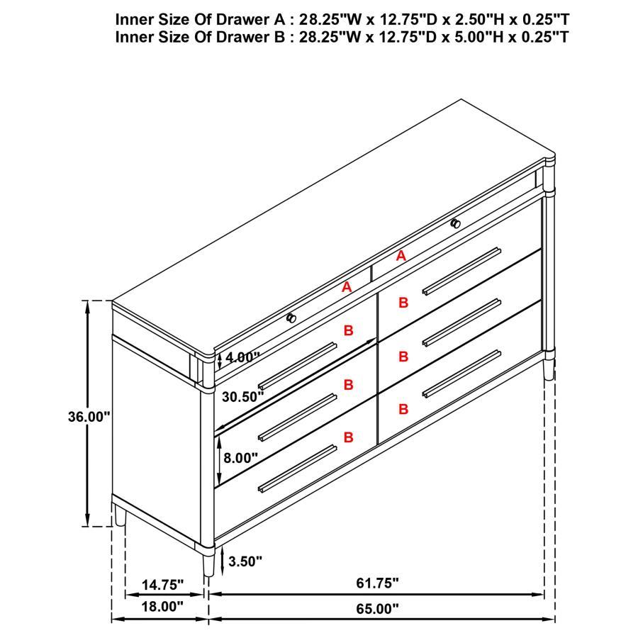 Gracemont - 8-Drawer Bedroom Dresser Cabinet