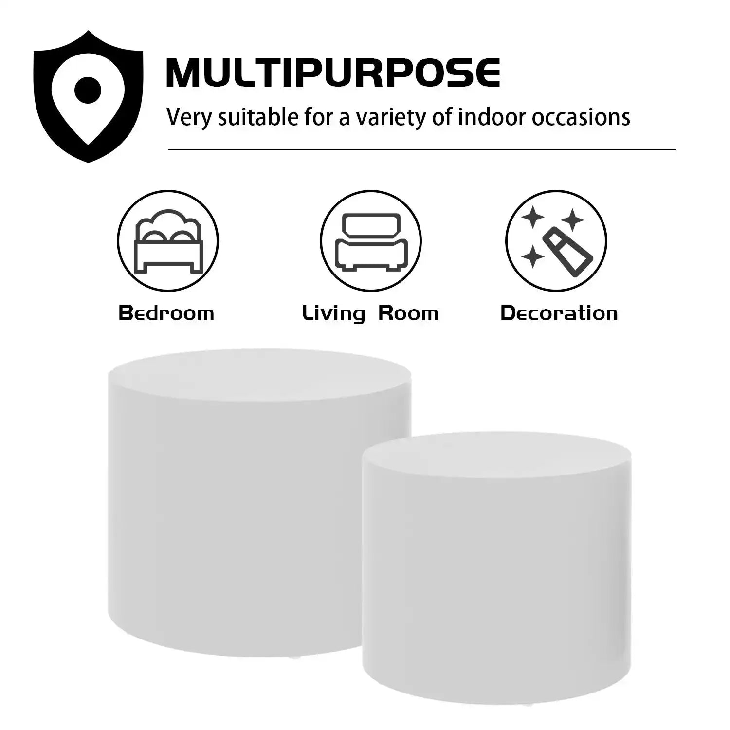 Kairo Modern Nesting Side Tables (Set of 2) White - Best Buy Furniture