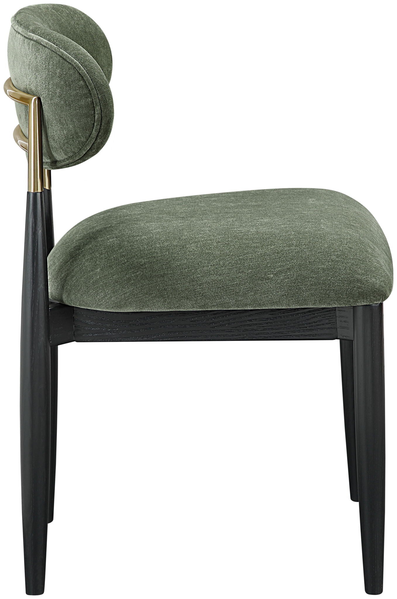 Riccio - Fabric Dining Side Chair (Set of 2) - Black And Gold Frame