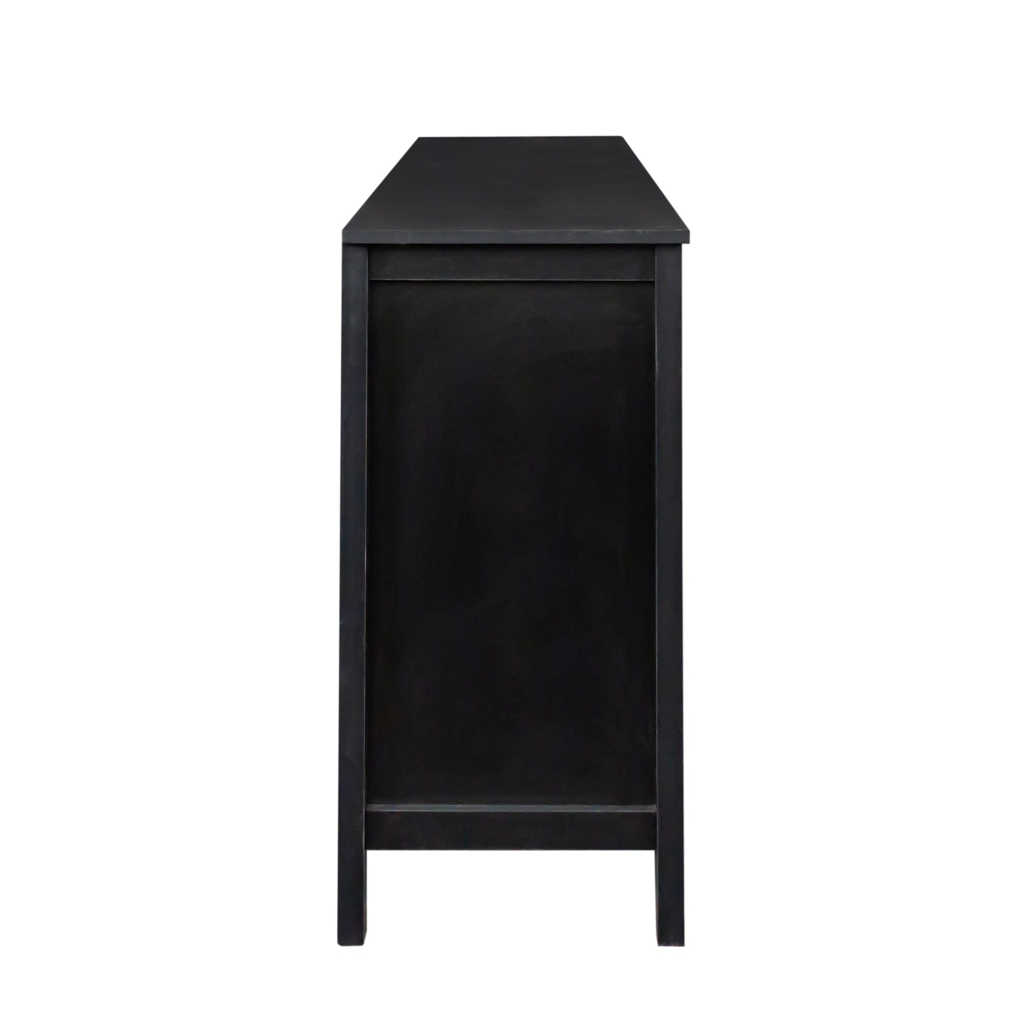 Cabinet With 4 Doors and 4 Open Shelves Freestanding Sideboard