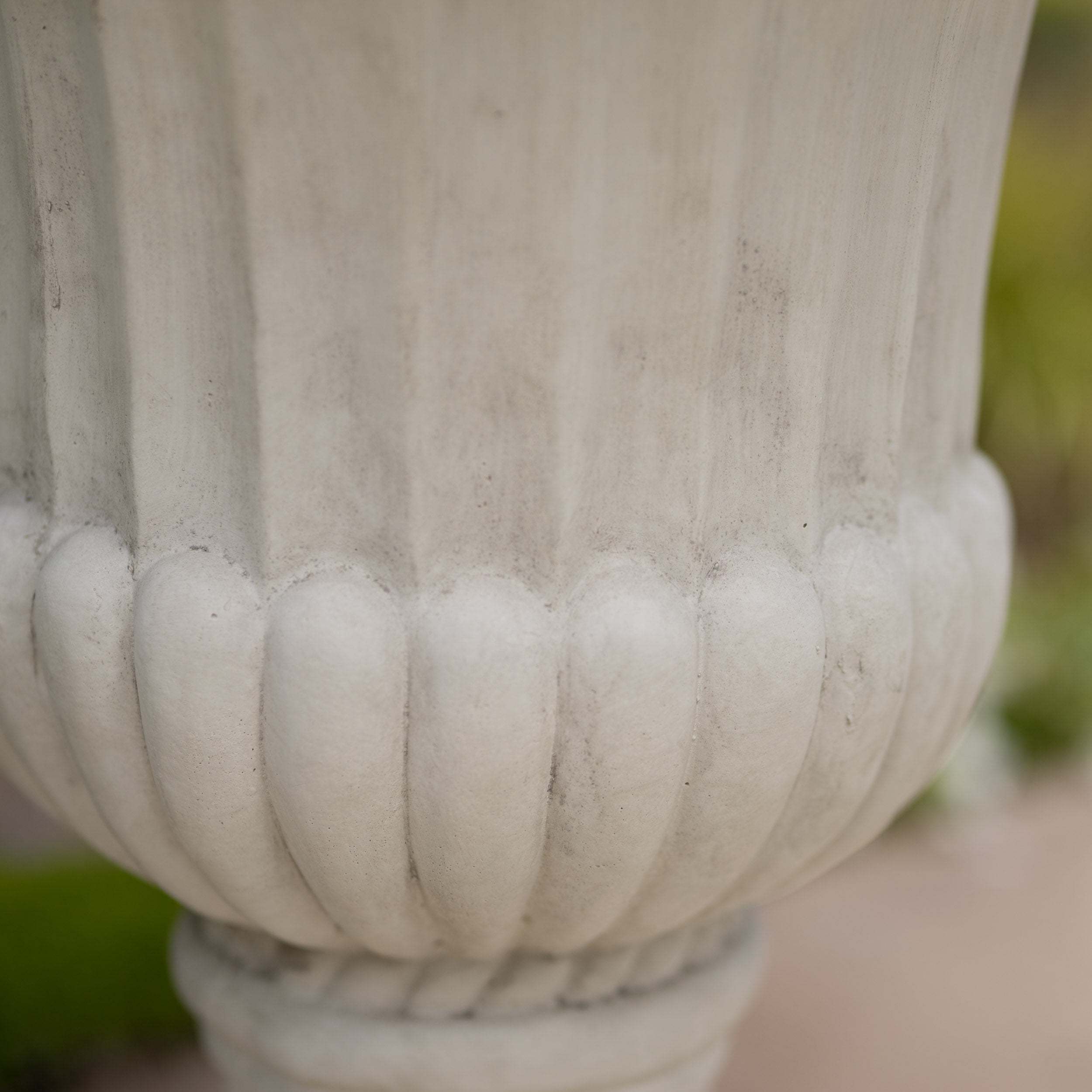 26.5' H Classic Antique White Italian MGO Urn Planter