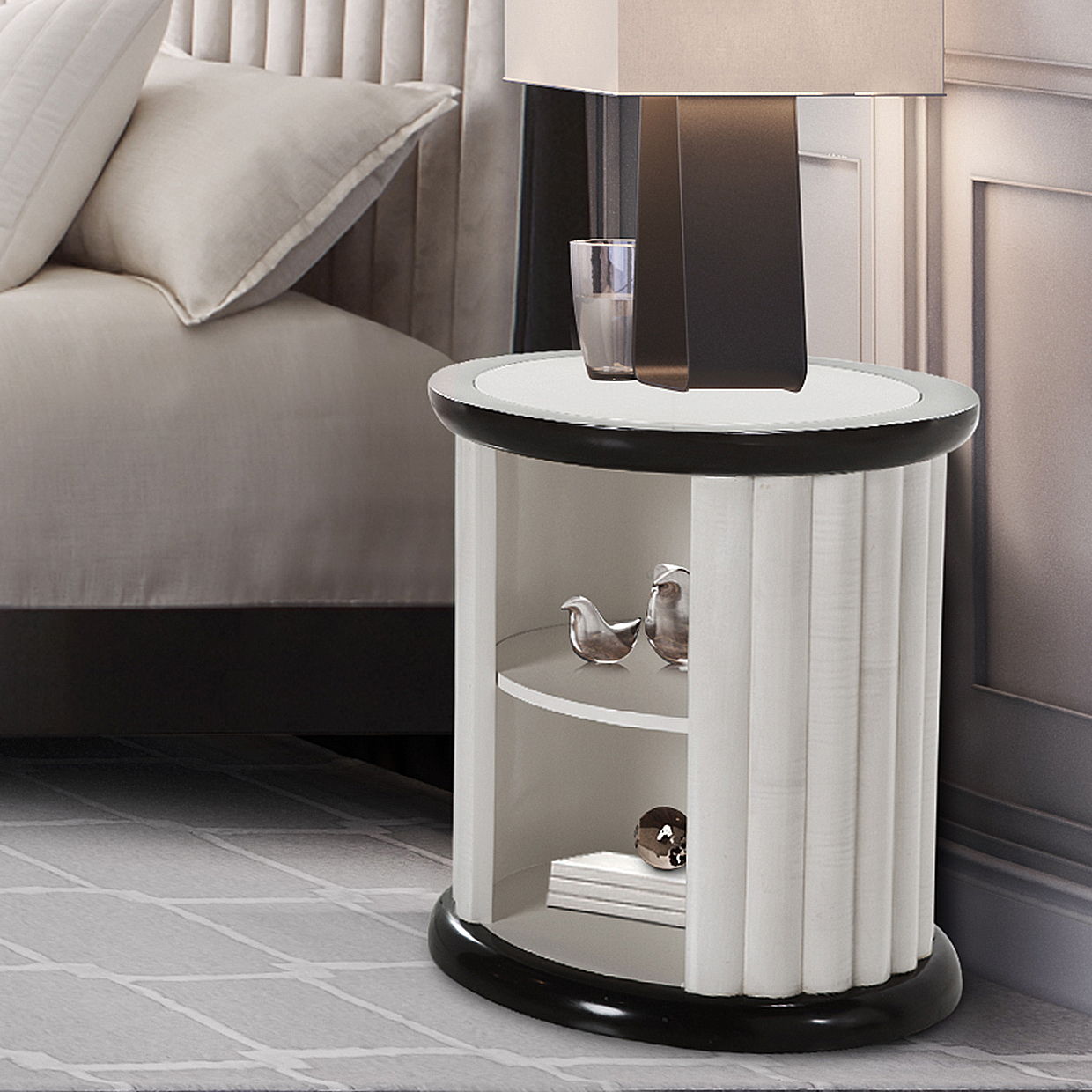 Paris Chic - Round End Table - Espresso Brown