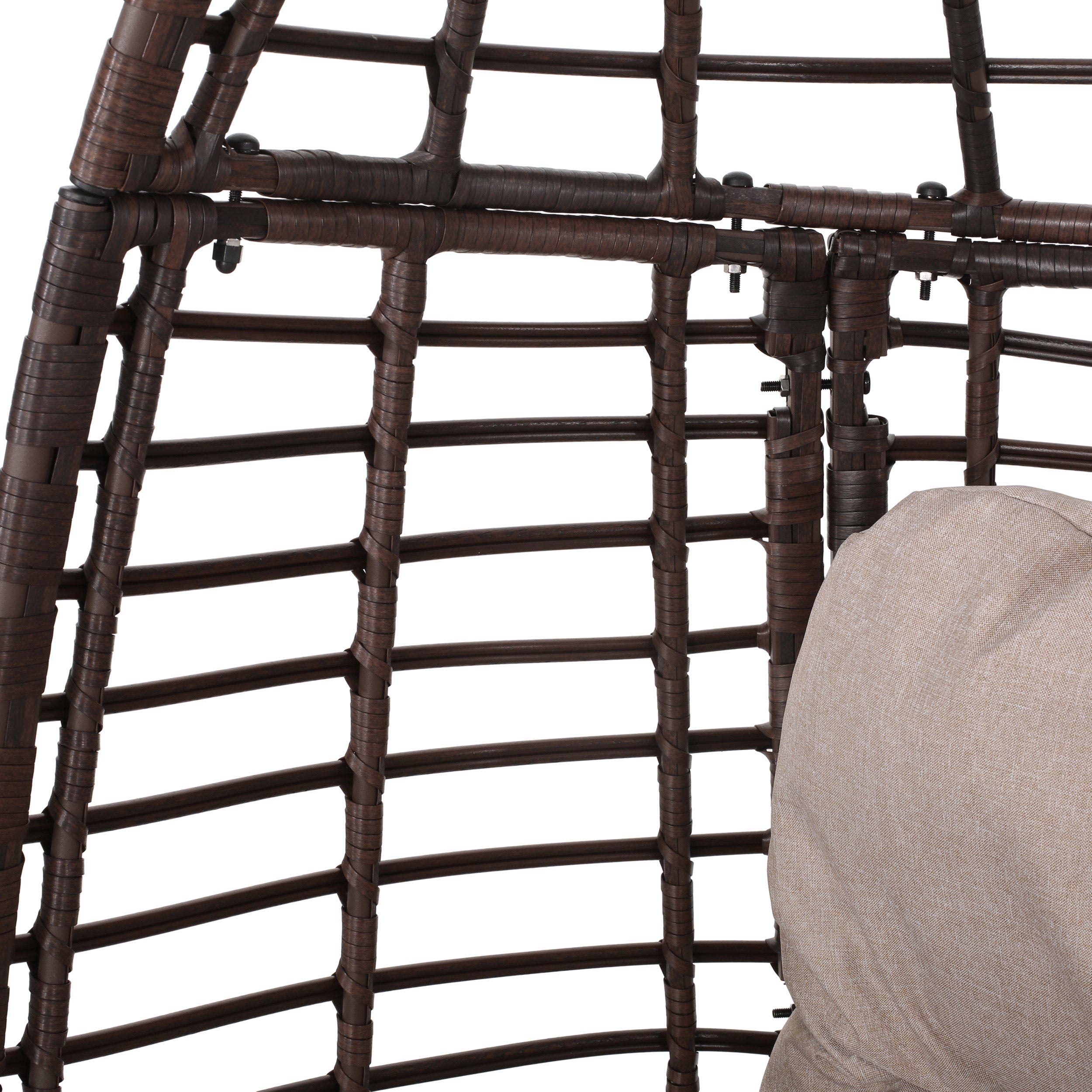 Robertson Handwoven Swivel Wicker Egg Chair