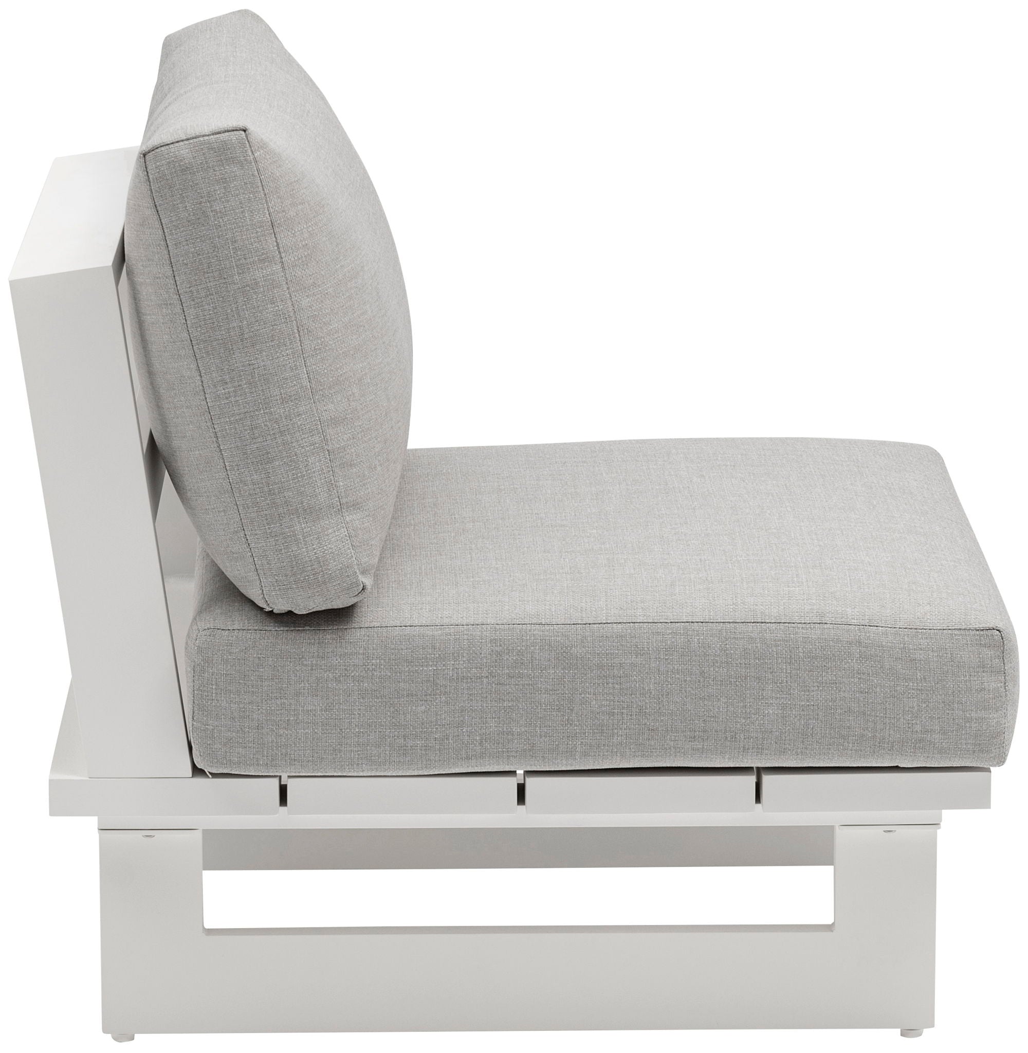 Maldives - Water Resistant Outdoor Patio Armless Chair With White Frame