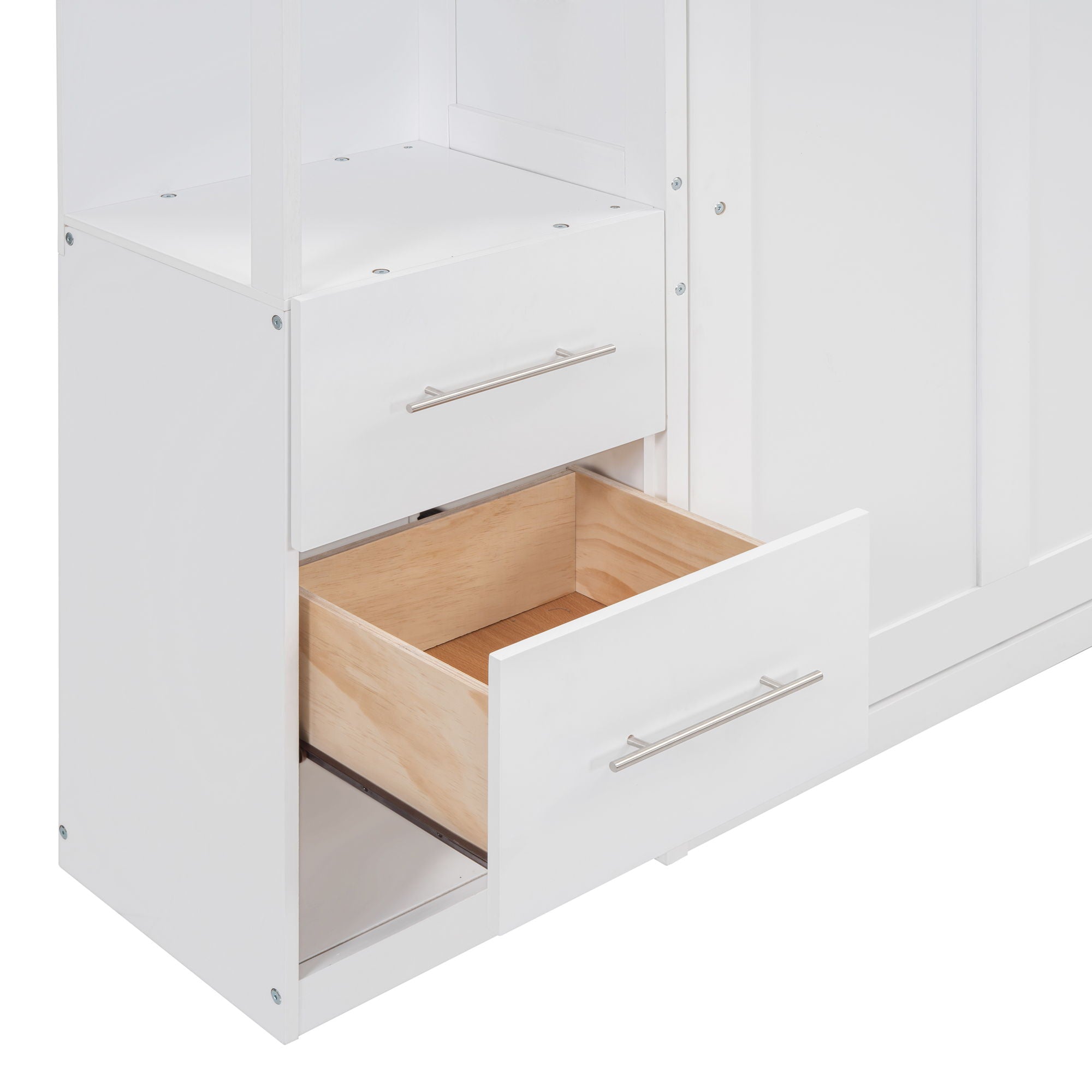 Murphy Wall Bed With Shelves, Drawers And LED Lights