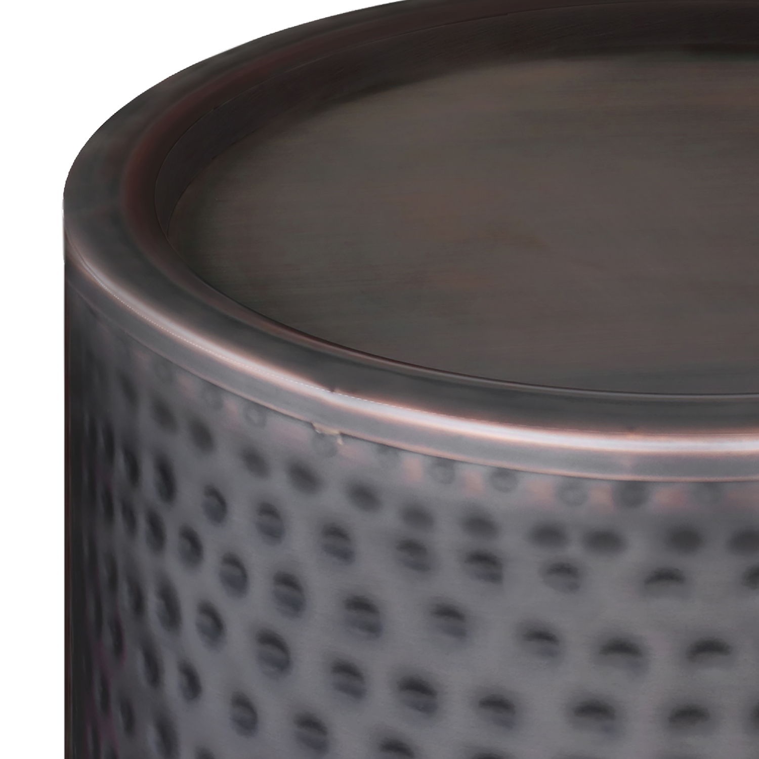 Corbin - Hammered Metal Side Table - Best Buy Furniture