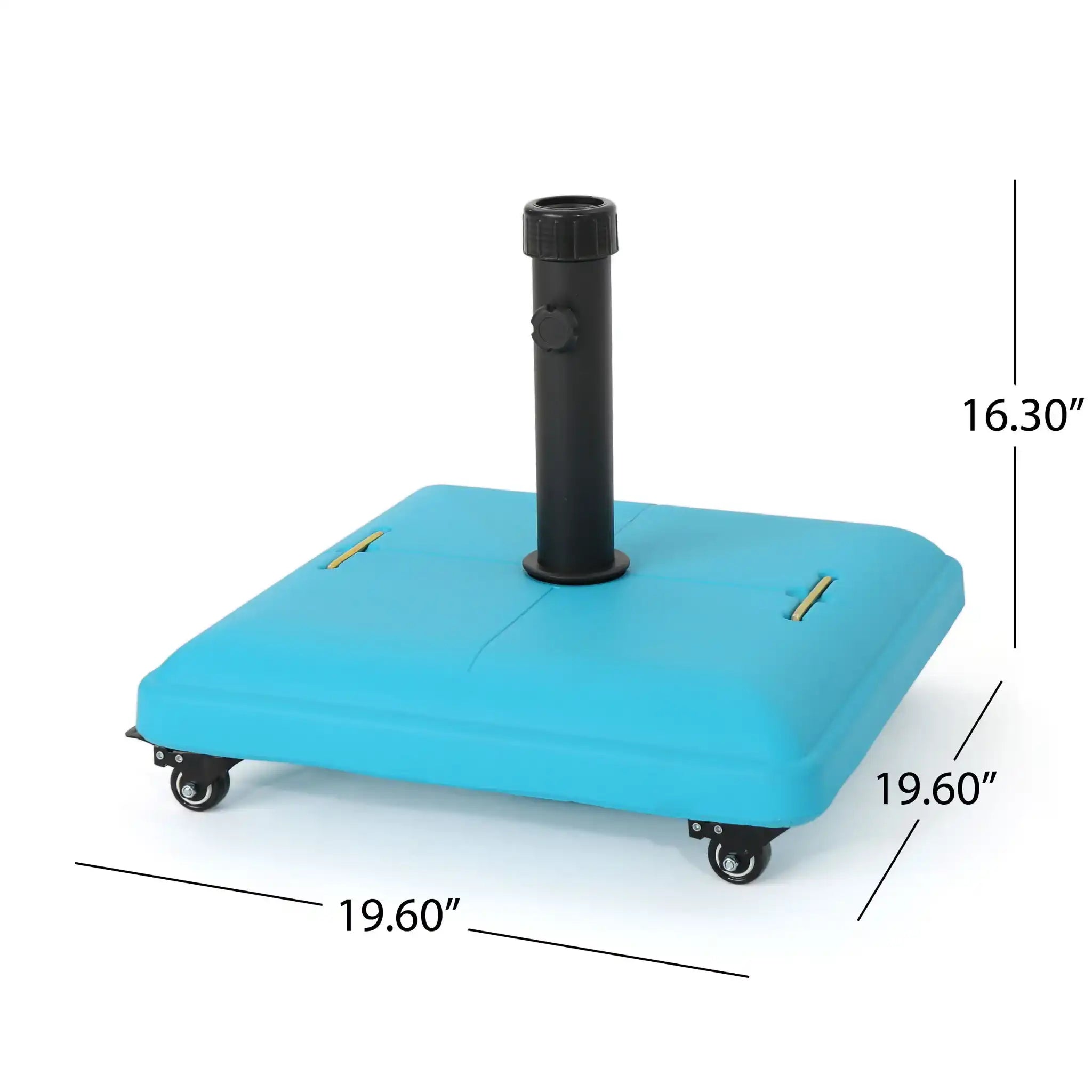 Wheelie - Stylish Square Umbrella Base With Stainless Steel Pole Handle