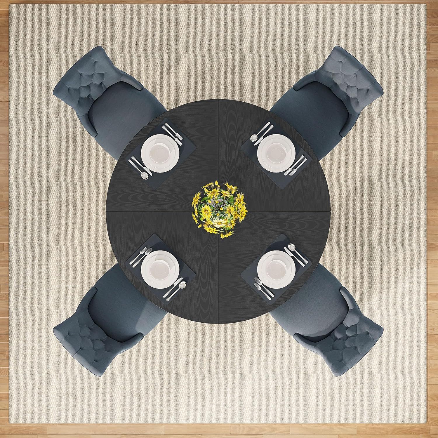 Round Dining Cross Base Kitchen Table