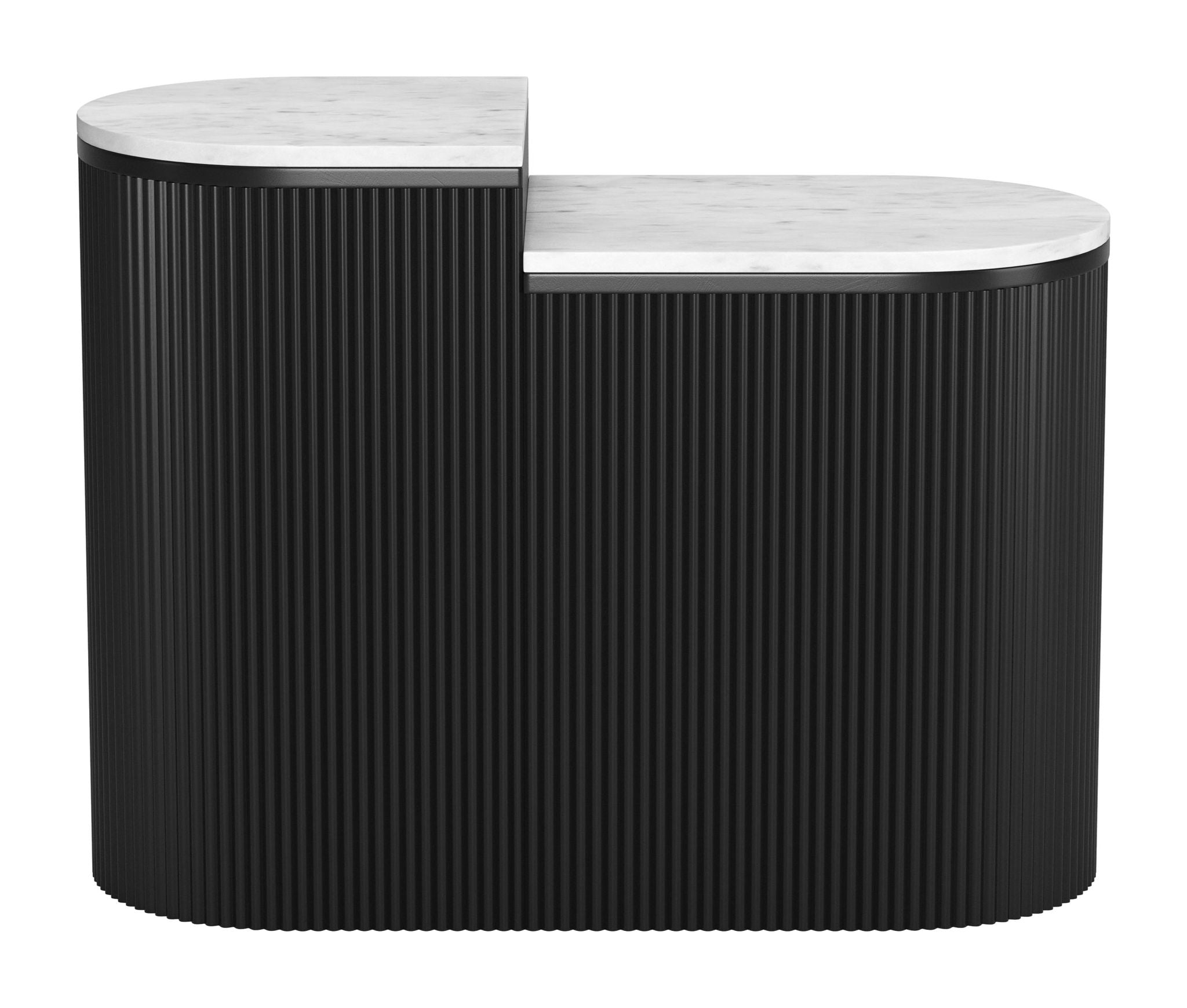 Ormara - Side Table Set - White / Black
