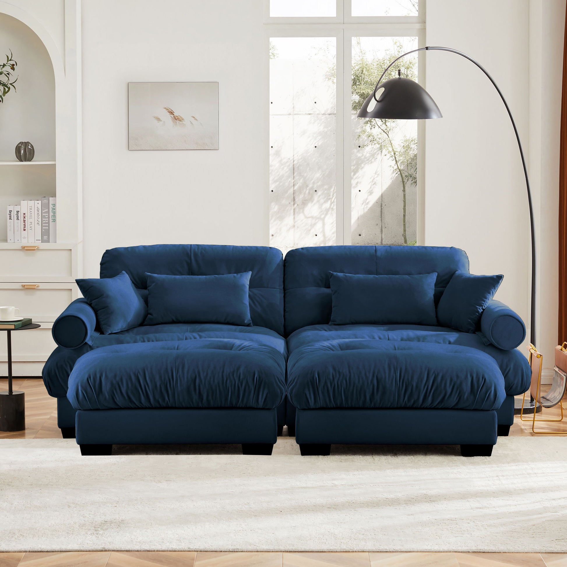 Super Comfort Oversized Modular Sectional Sofa With Movable Ottoman - Best Buy Furniture