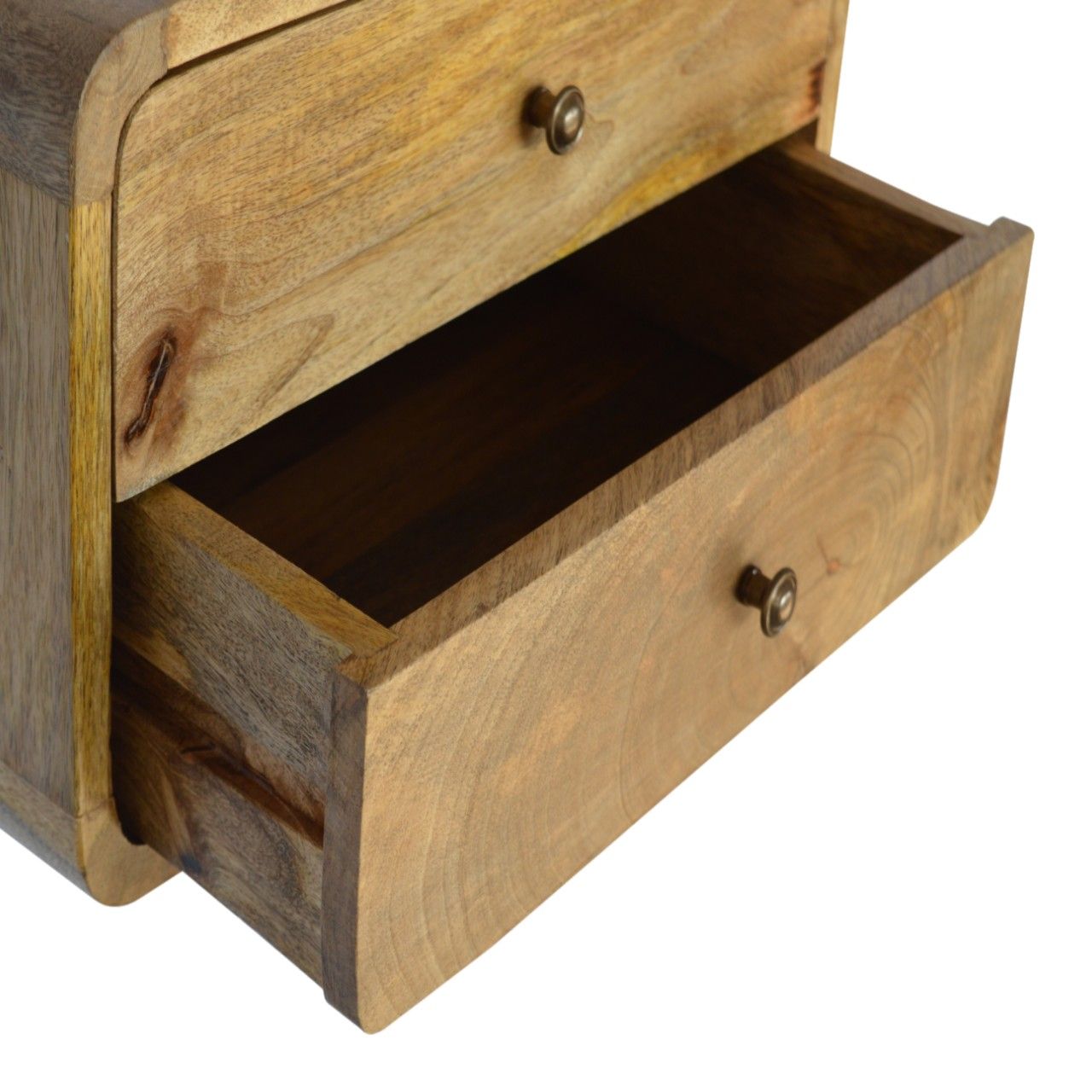 Curved Wall Mounted Bedside Nightstand