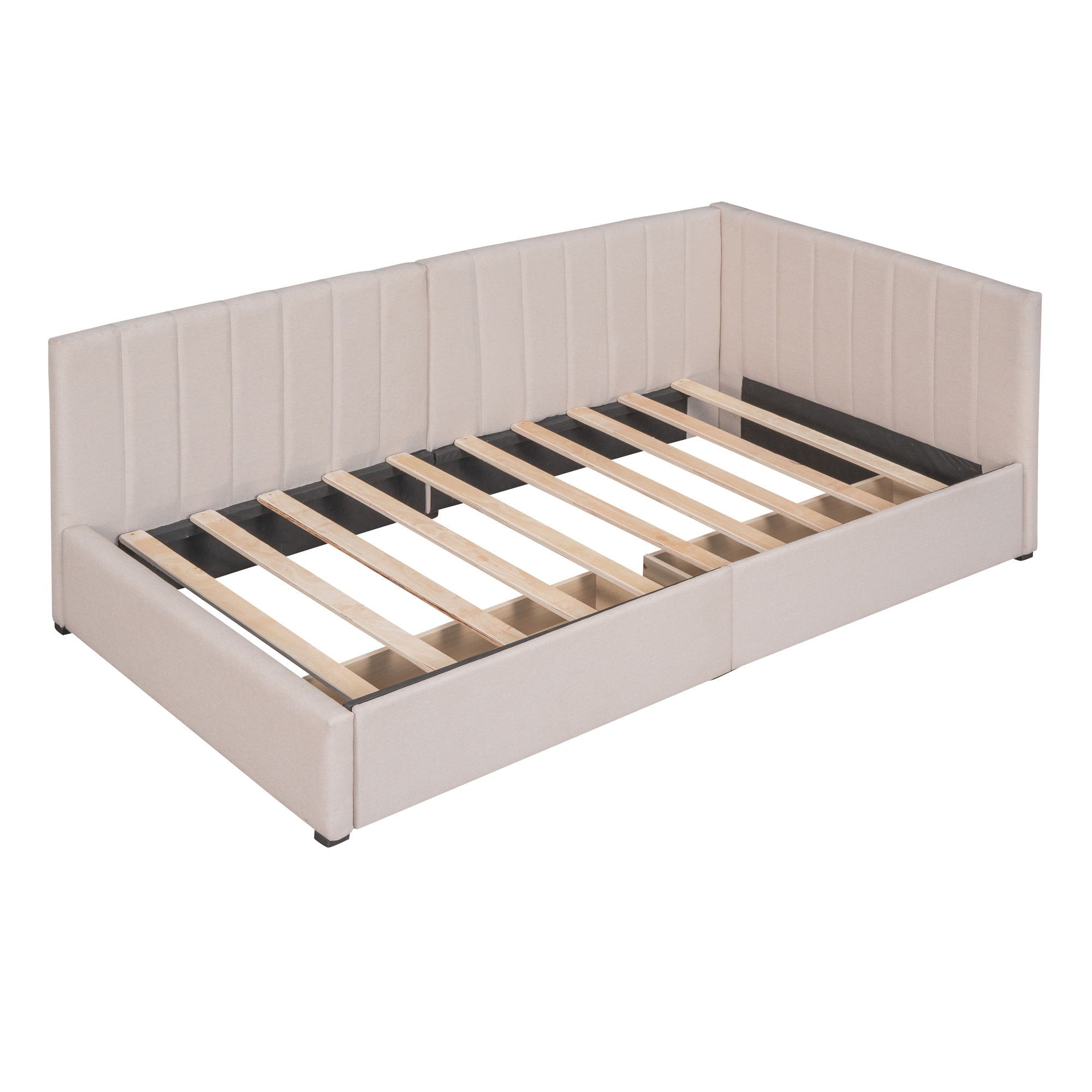 Upholstered Daybed, Sofa Bed Frame, No Box Spring Needed