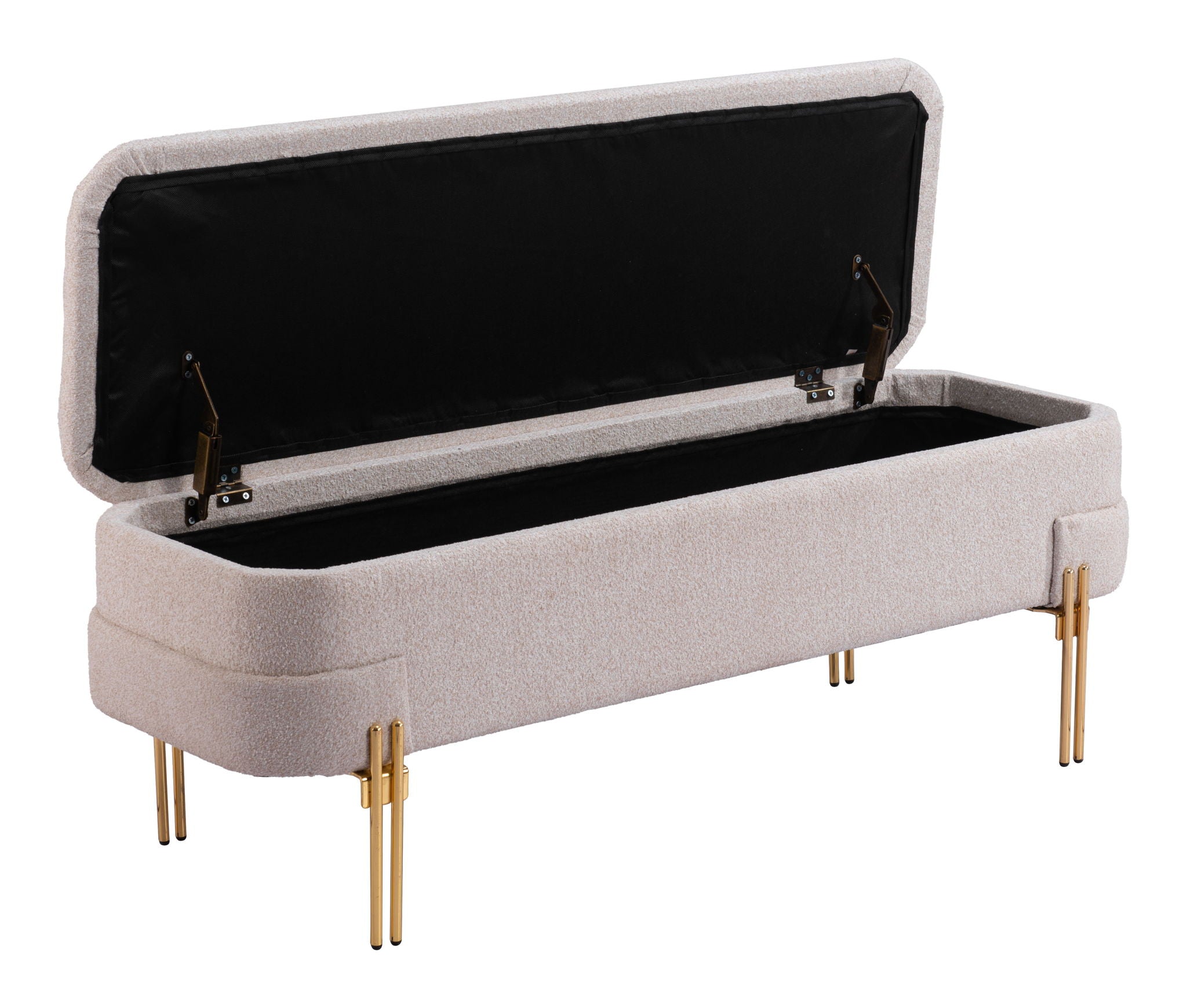 Lebreton - Storage Bench - Oatmeal Beige