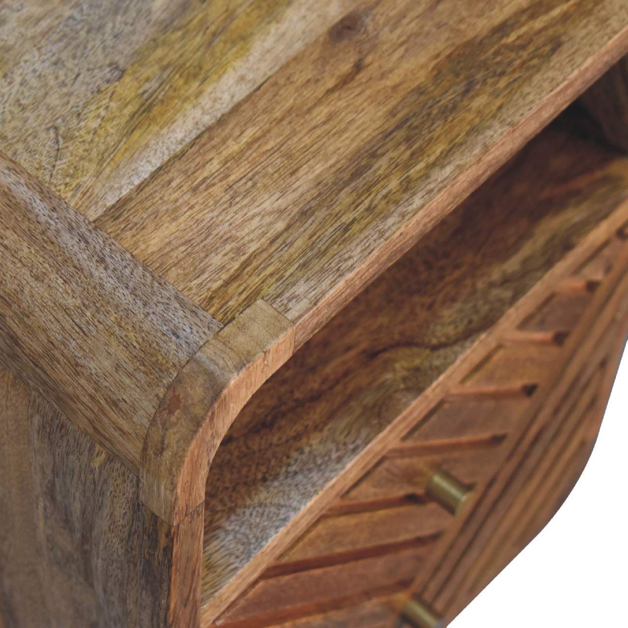 Mini Lille Curved Nightstand - Oak