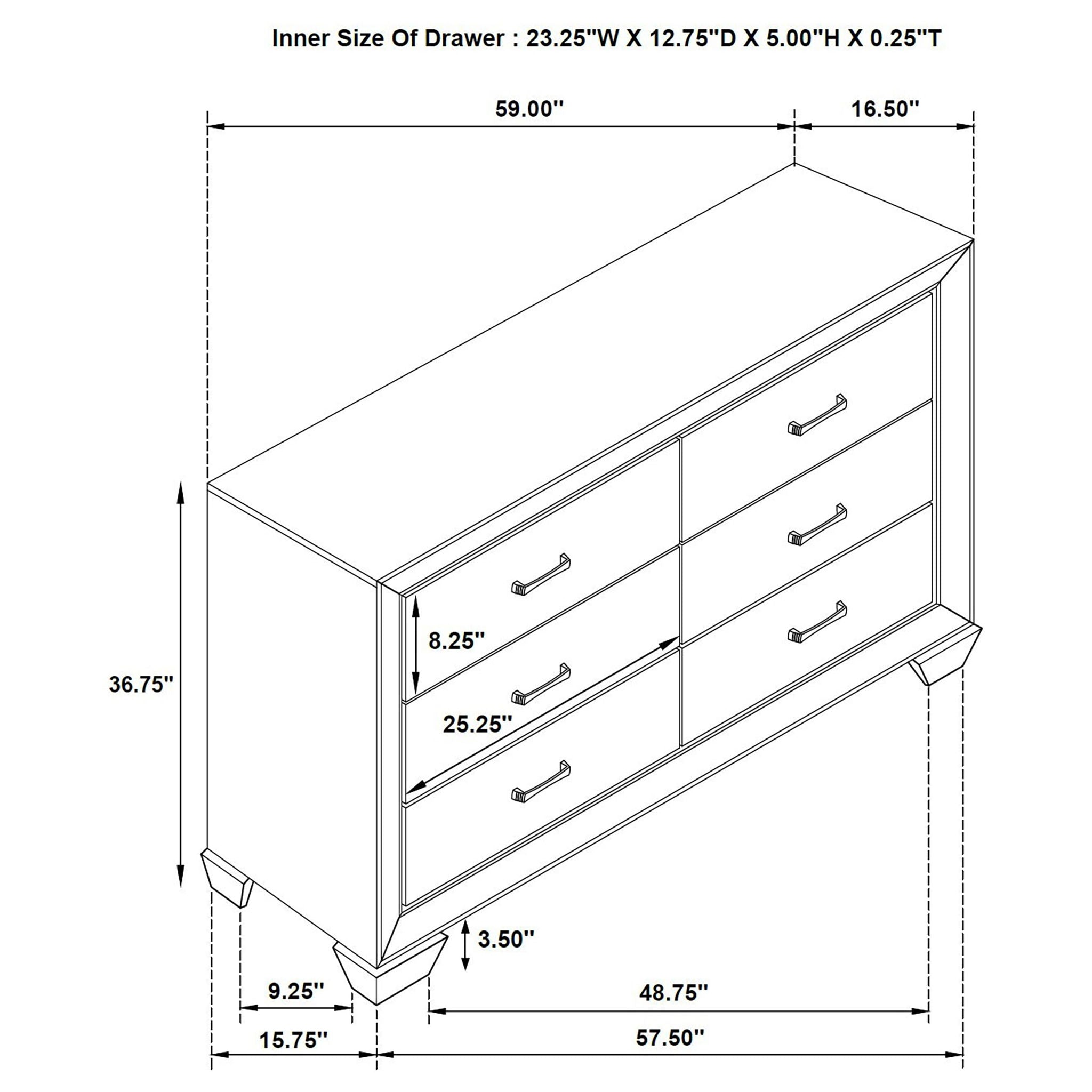 Harrison - 6 Drawer Dresser