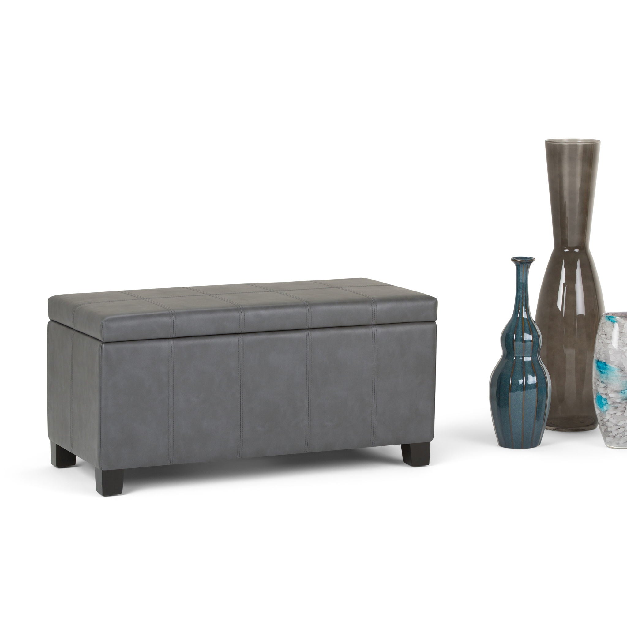 Dover - Upholstered Storage Ottoman Bench - Best Buy Furniture