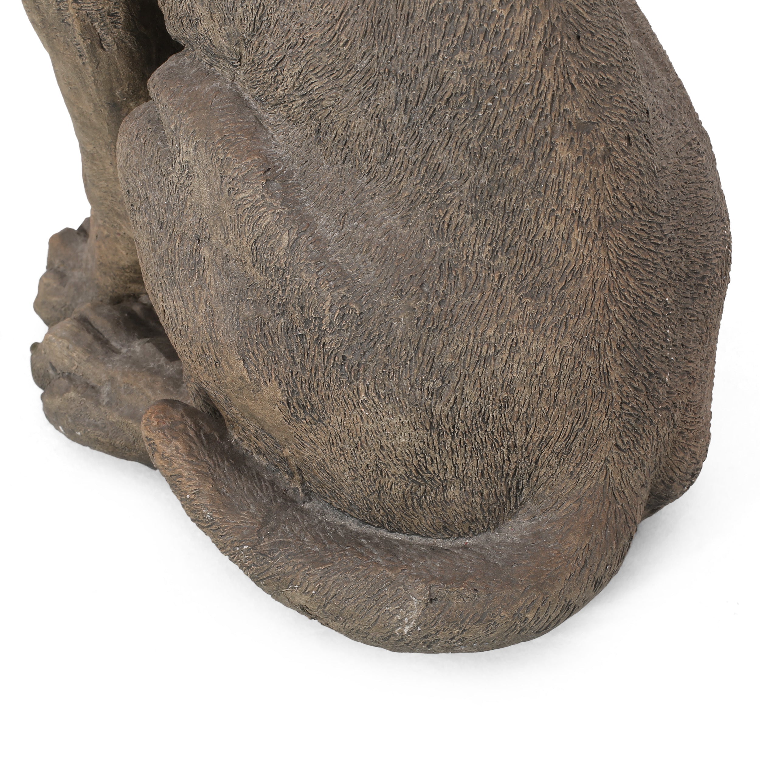 MGO Dog Decor Outdoor Dog Statue - Dark Brown