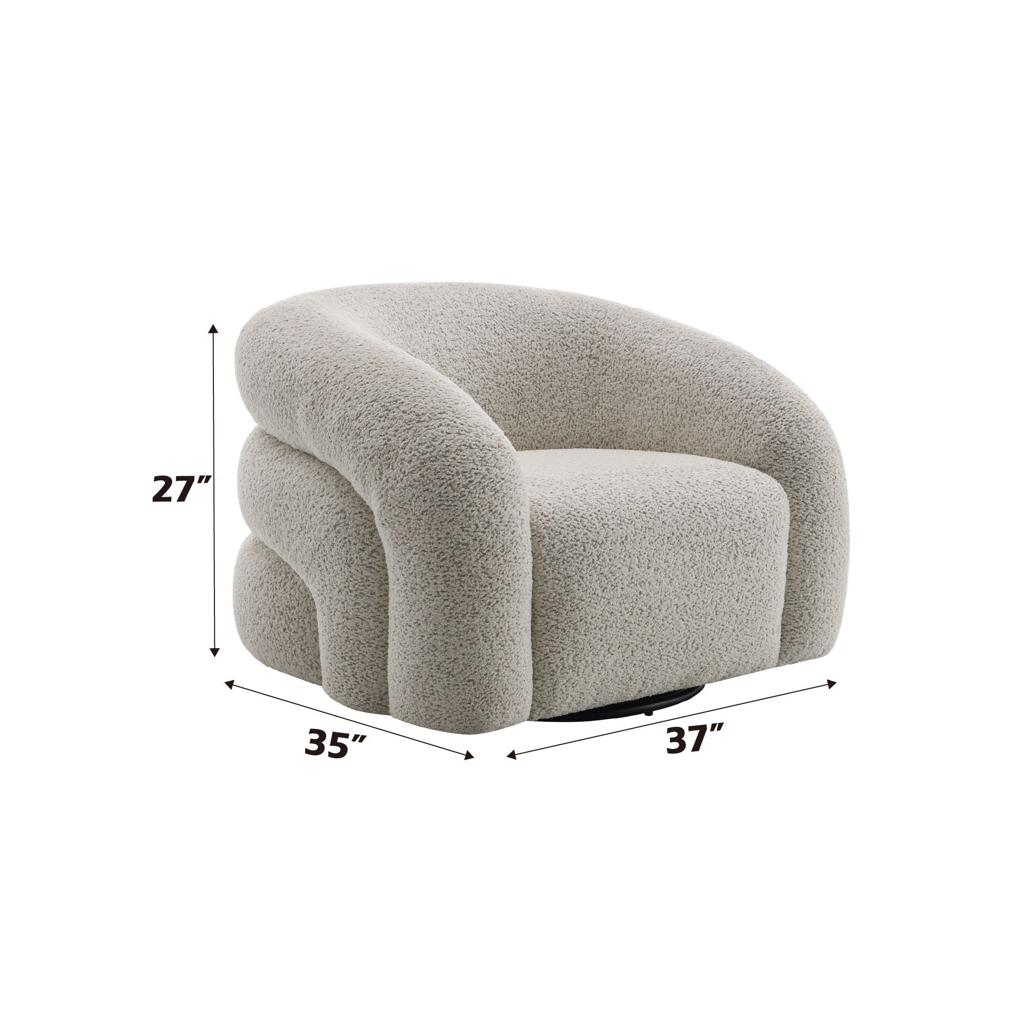 Irma - Chair With Swivel - Gray - Best Buy Furniture
