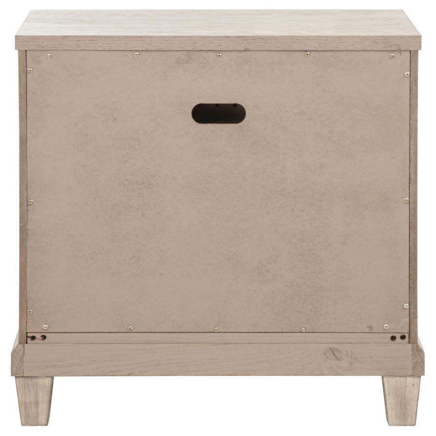 Pembroke - 2-Drawer Nightstand Bedside Table - Washed Oak