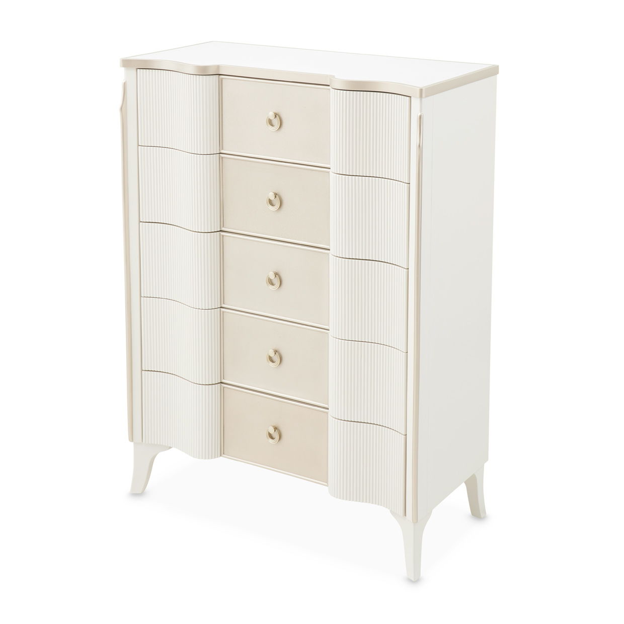 La Marisia - 5-Drawer Chest - Creamy Pearl