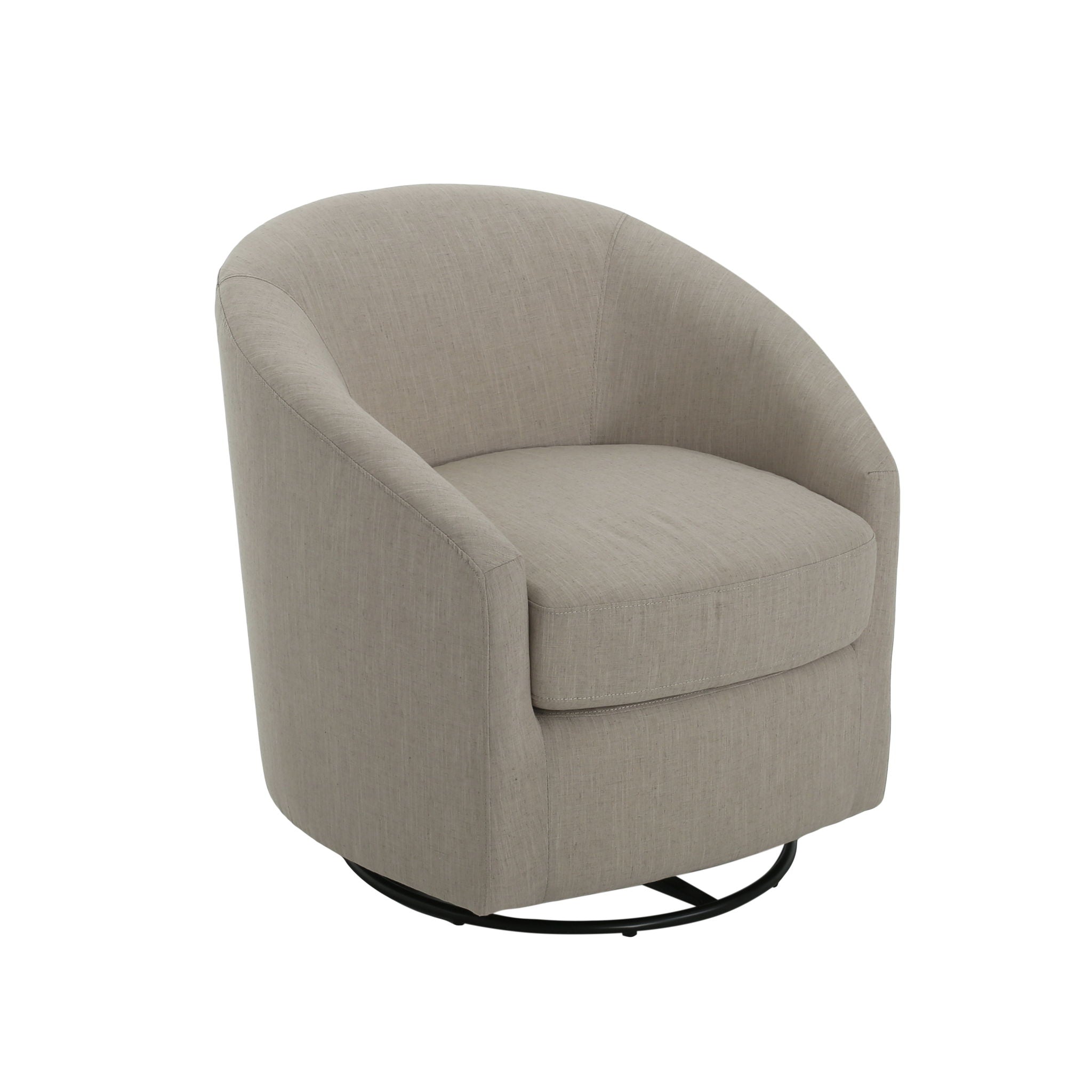 Contemporary Swivel Glider Chair With 360 Degree Rotation