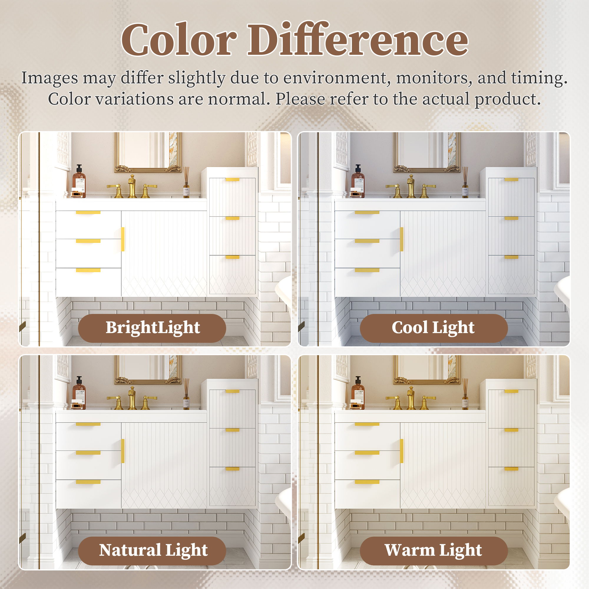 Modern Wall Mounted Bathroom Cabinet With Ceramic Sink, Soft-Closing Drawer And Door