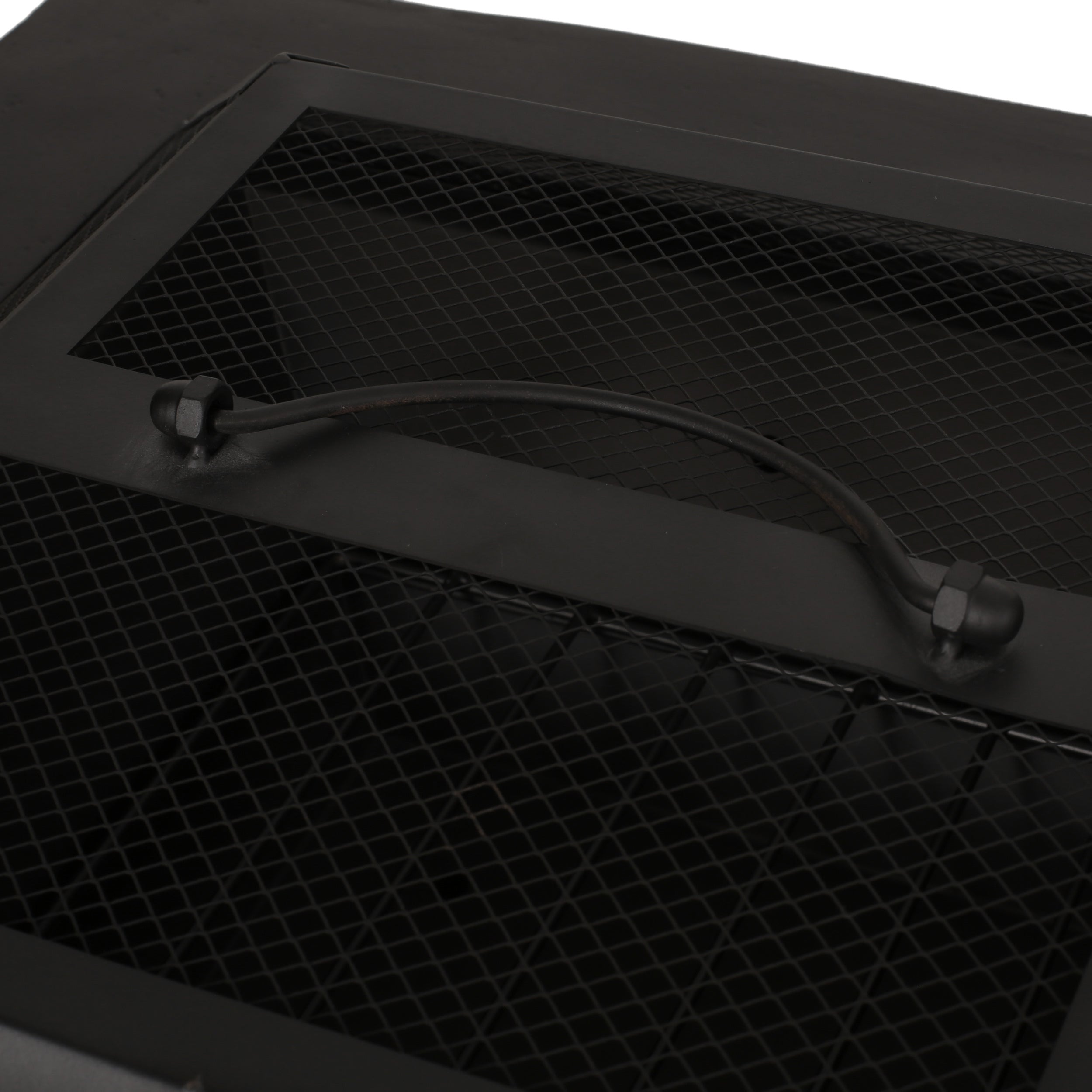 Outdoor 29' Square MgO Wood-Burning Fire Pit, Dark Gray