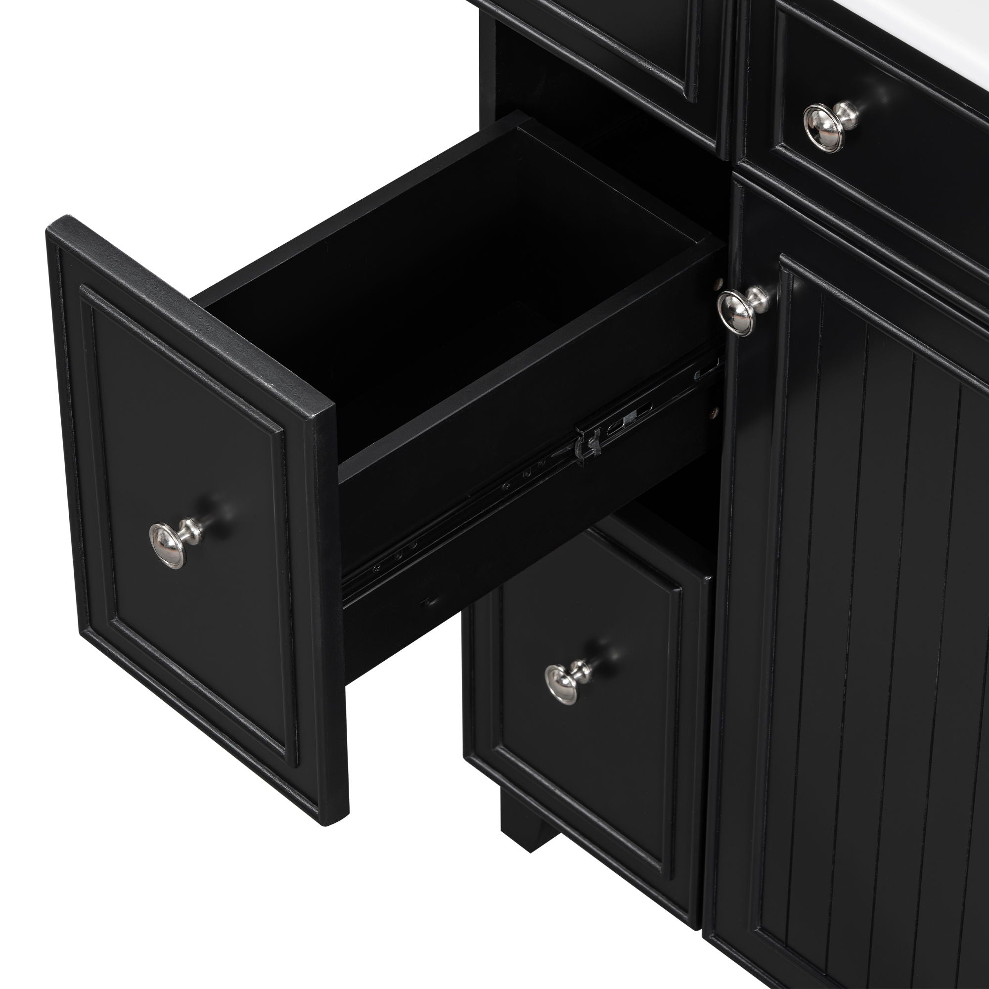 Bathroom Vanity Cabinet With Sink - Black