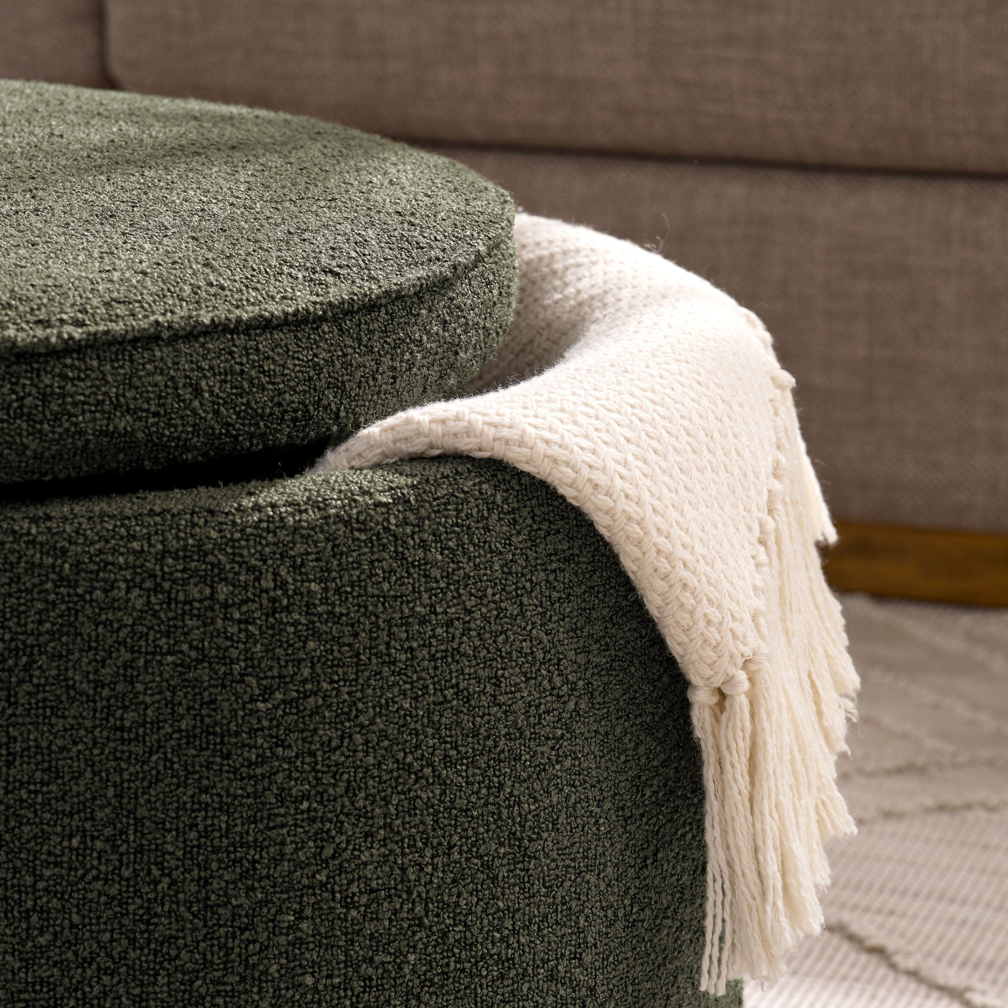Multi Functional Ottoman And Table Set With Drum Stool
