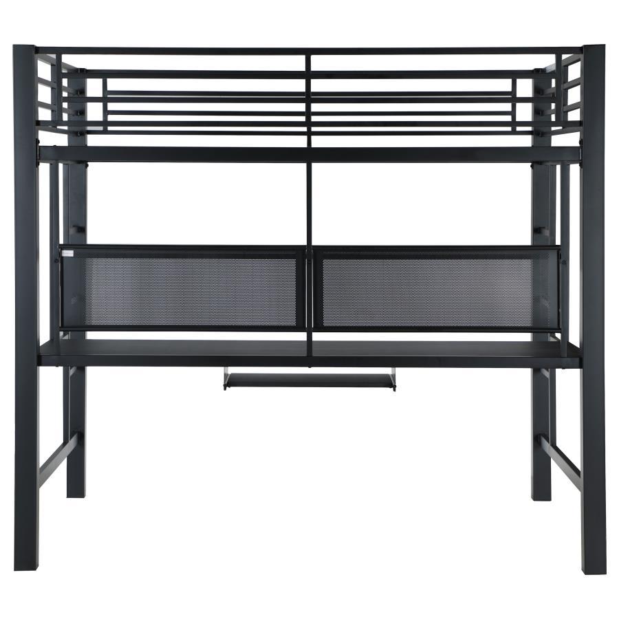 Avalon - Full Workstation Loft Bed - Black - Best Buy Furniture