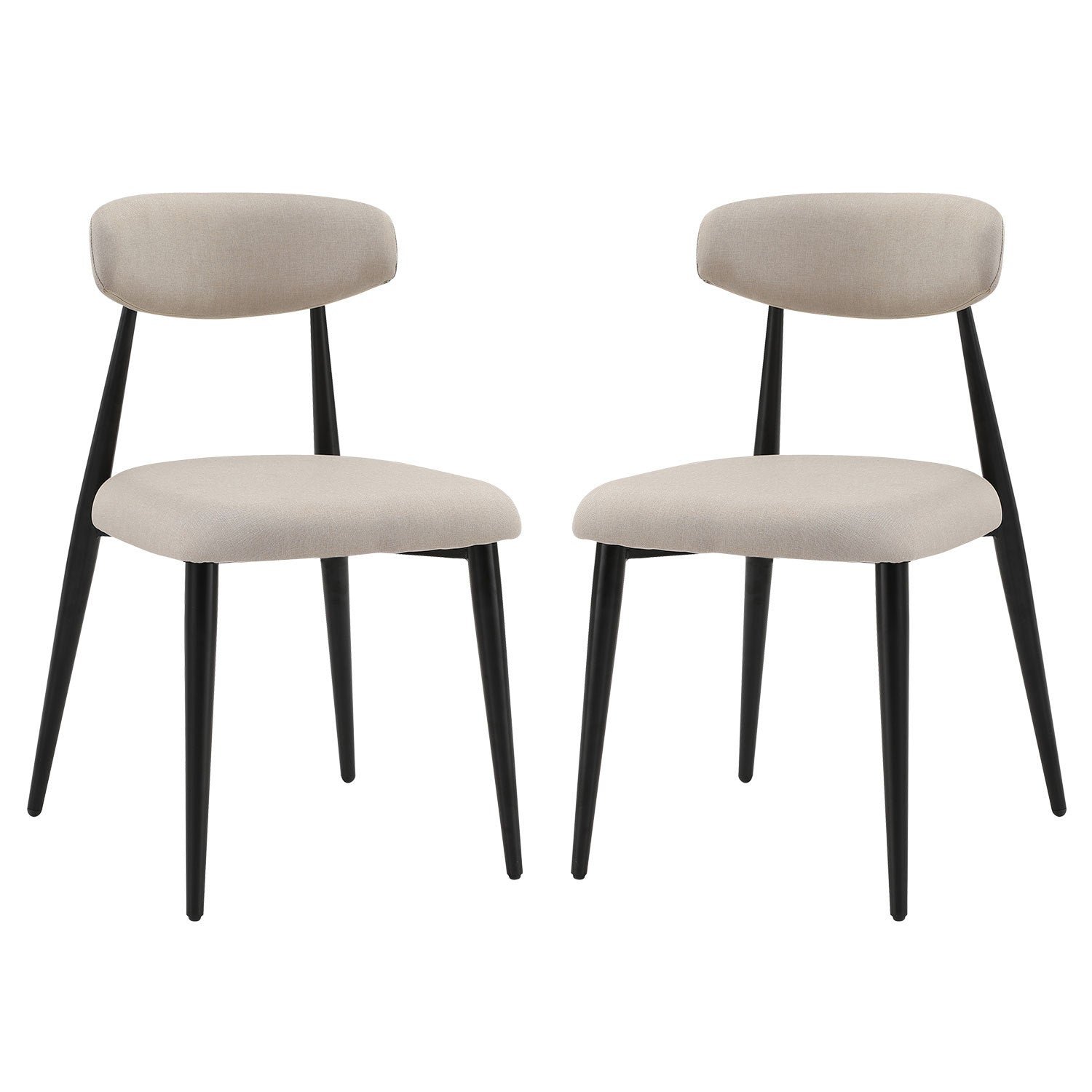 Modern Dining Chairs Set of 2 Light Grey
